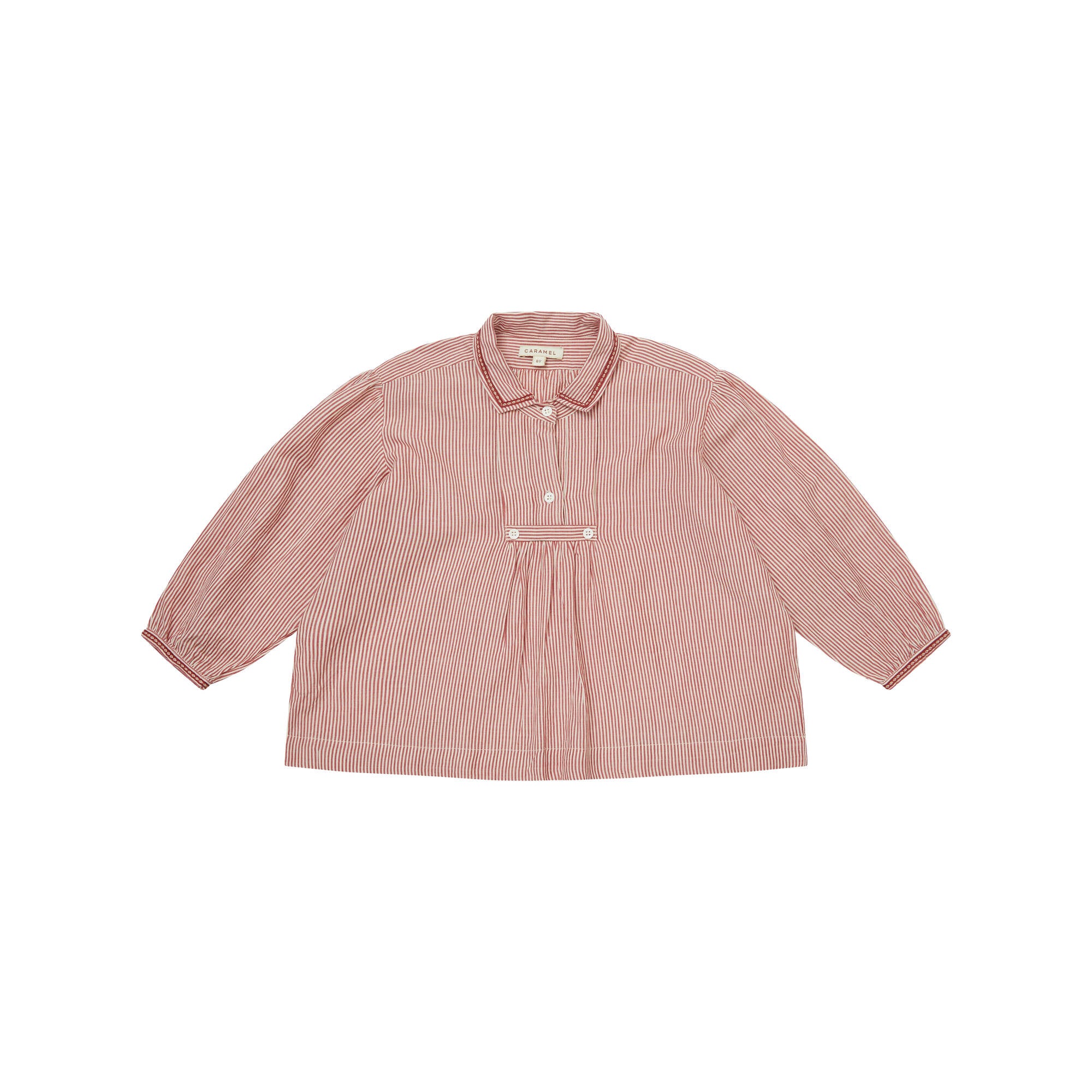 Girls Pink Stripes Cotton Shirt