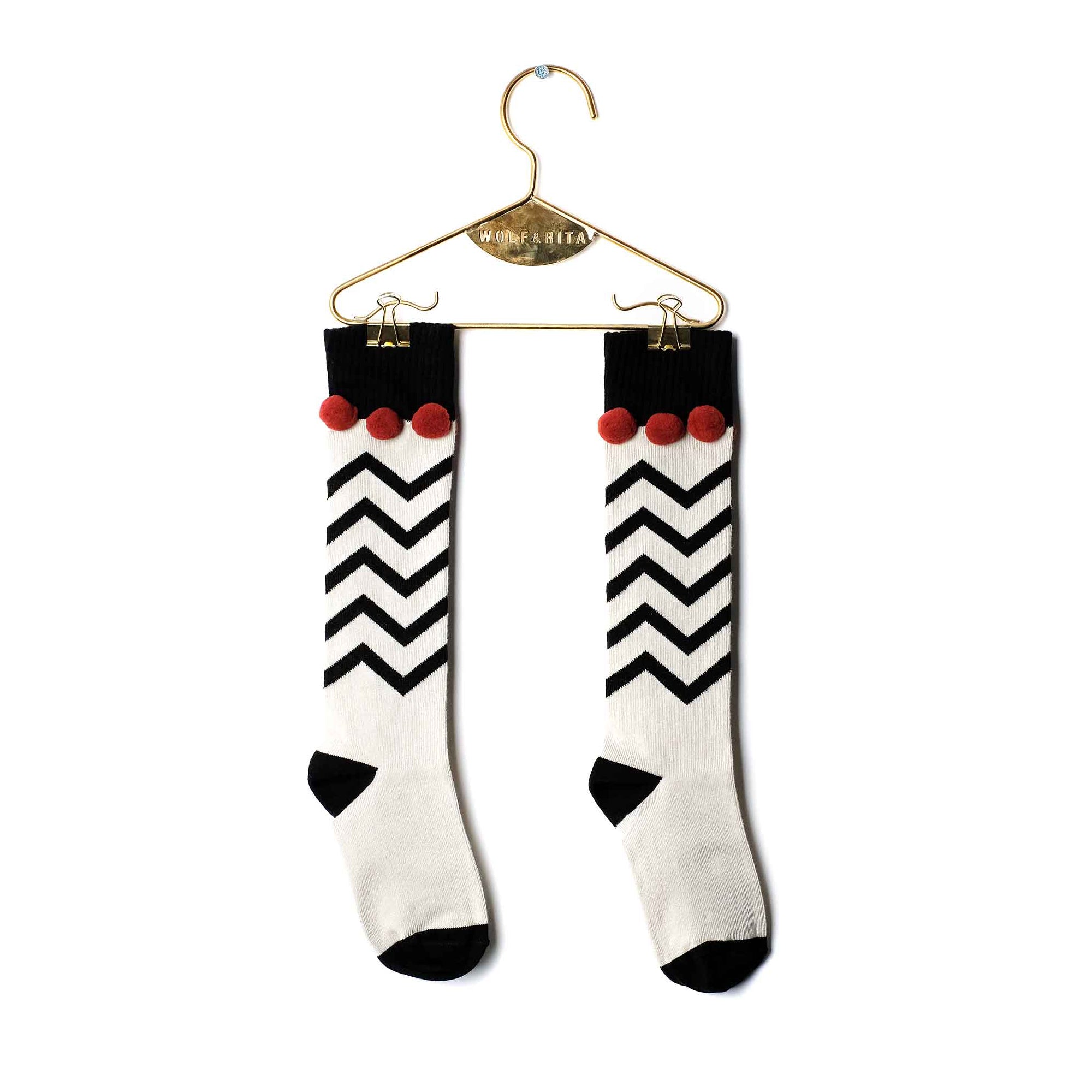 Girls With Pom-pom Cotton Socks