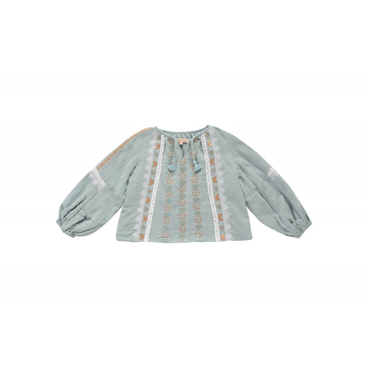 Girls Silver Cloud Cotton Blouse