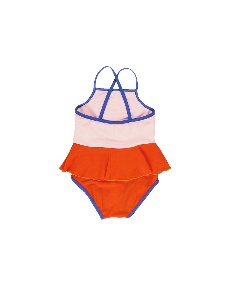 Girls Pink & Red Swimsuit