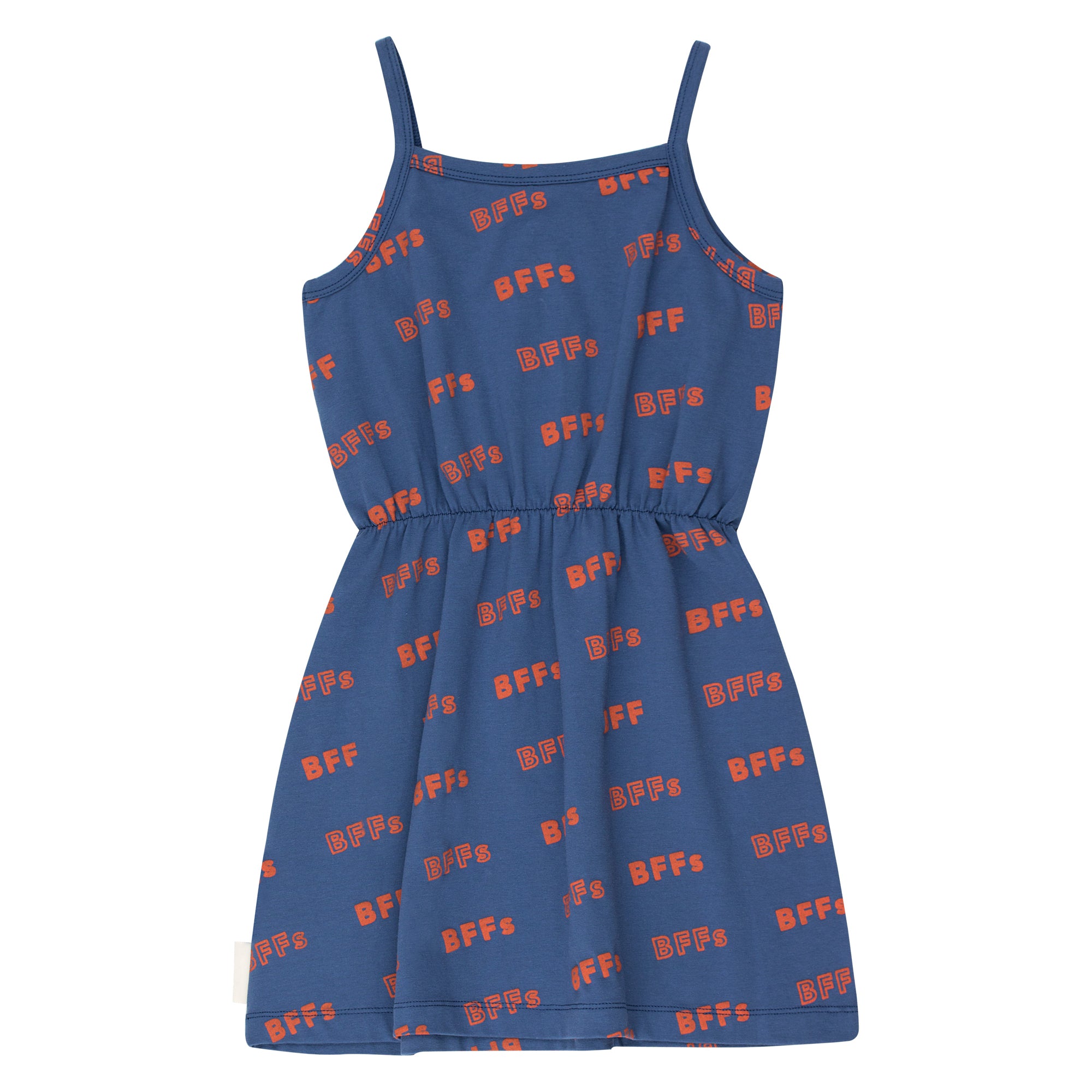 Girls Light Navy Pima Cotton Dress