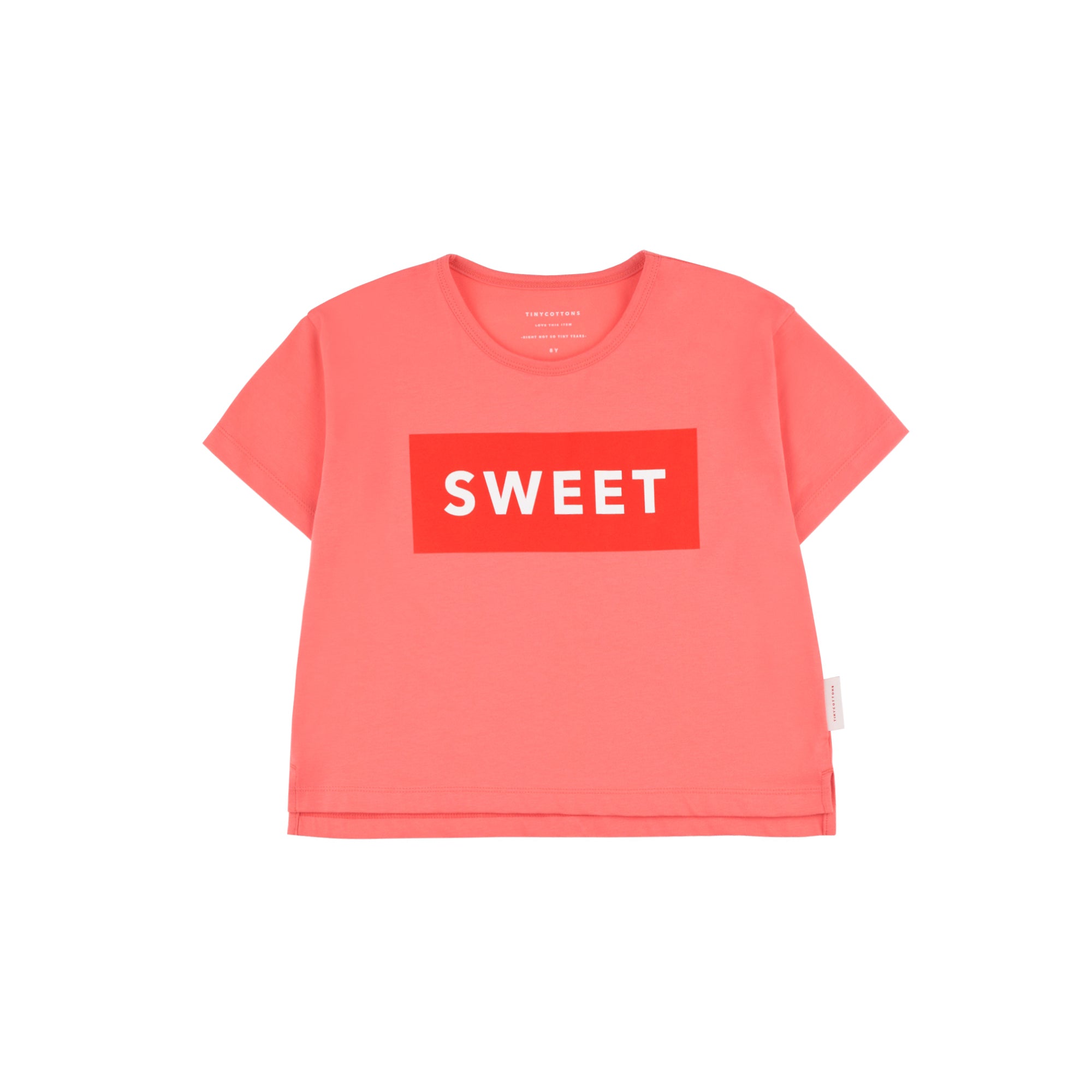 Girls Light Red Pima Cotton T-shirt