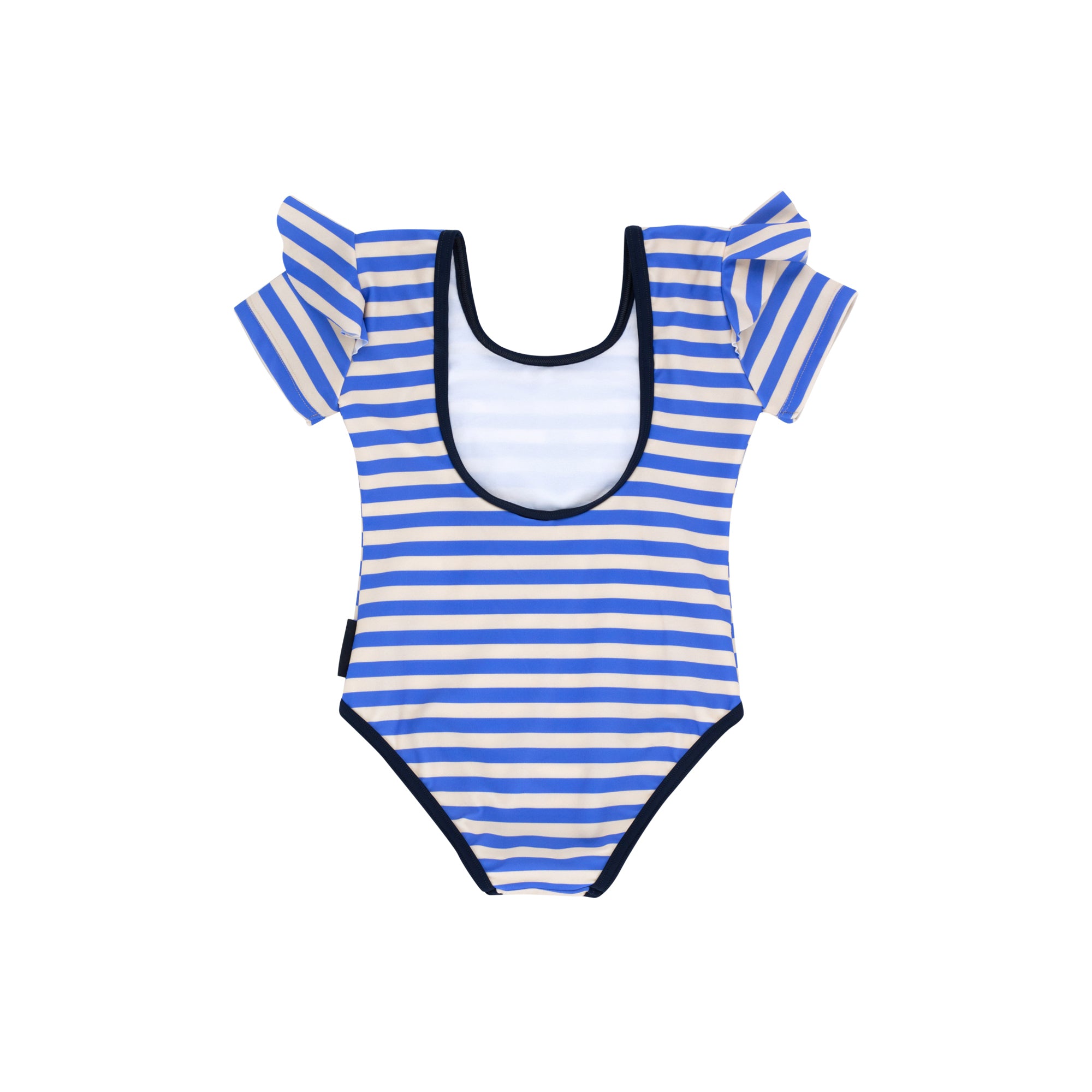Girls Blue Stripes Swimsuit