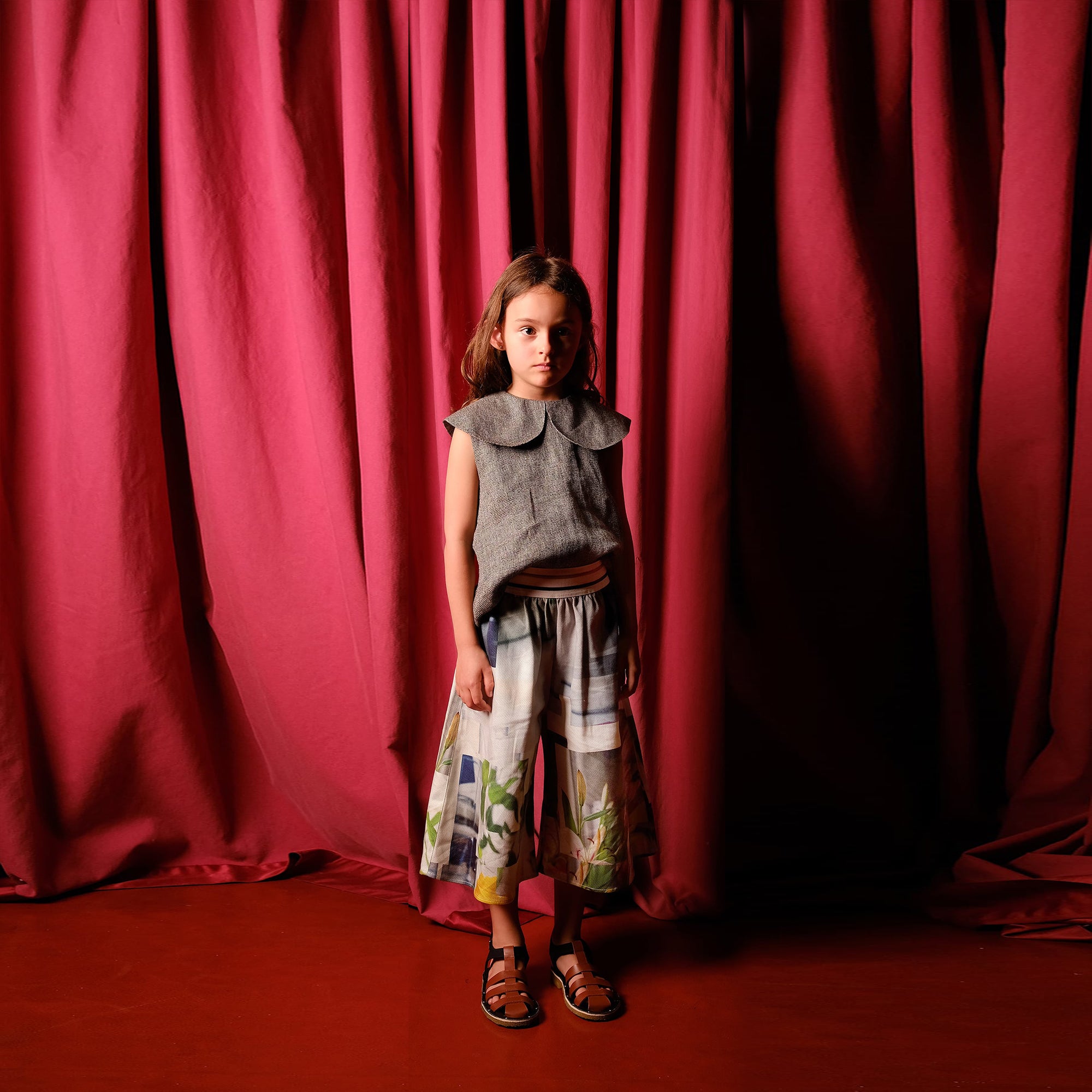Girls Black Linen Shirt