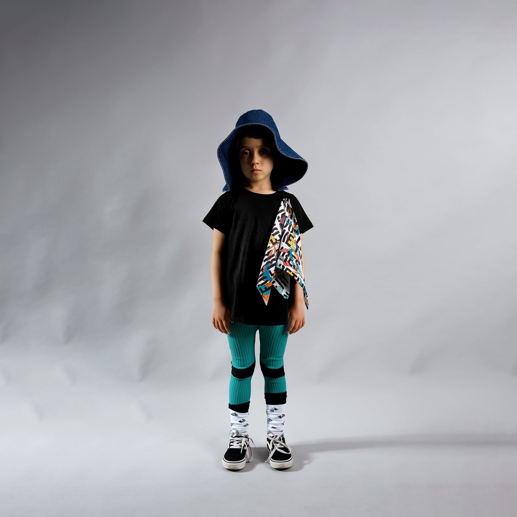 Girls Green Cotton Leggings