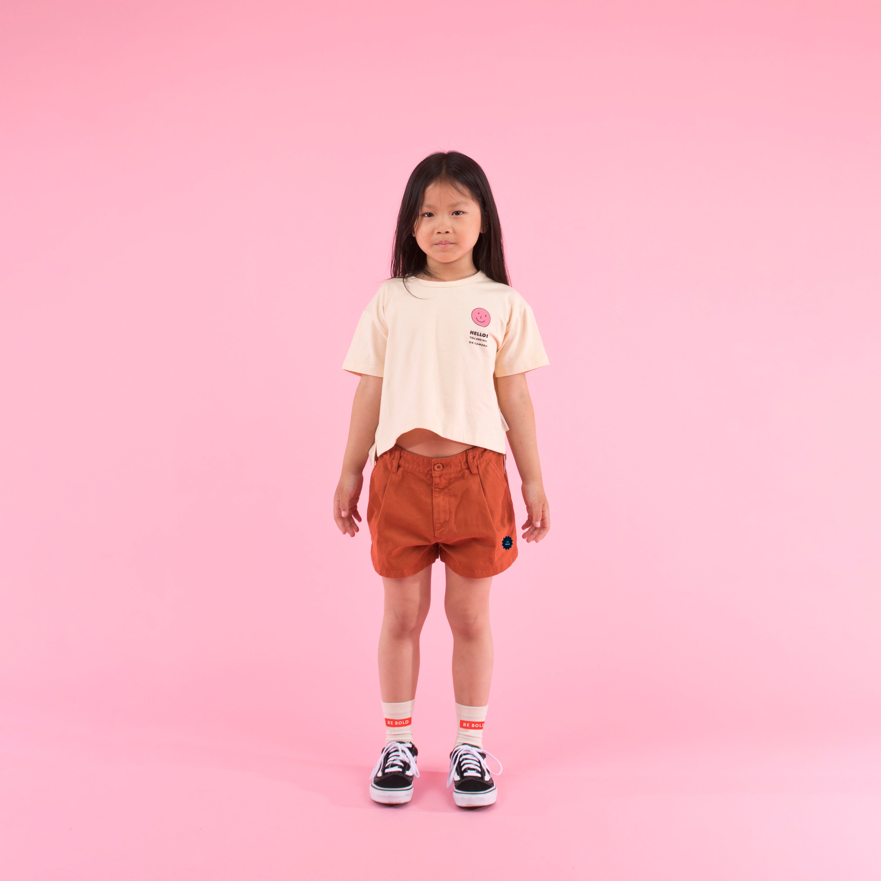 Girls Cream Cotton T-Shirt