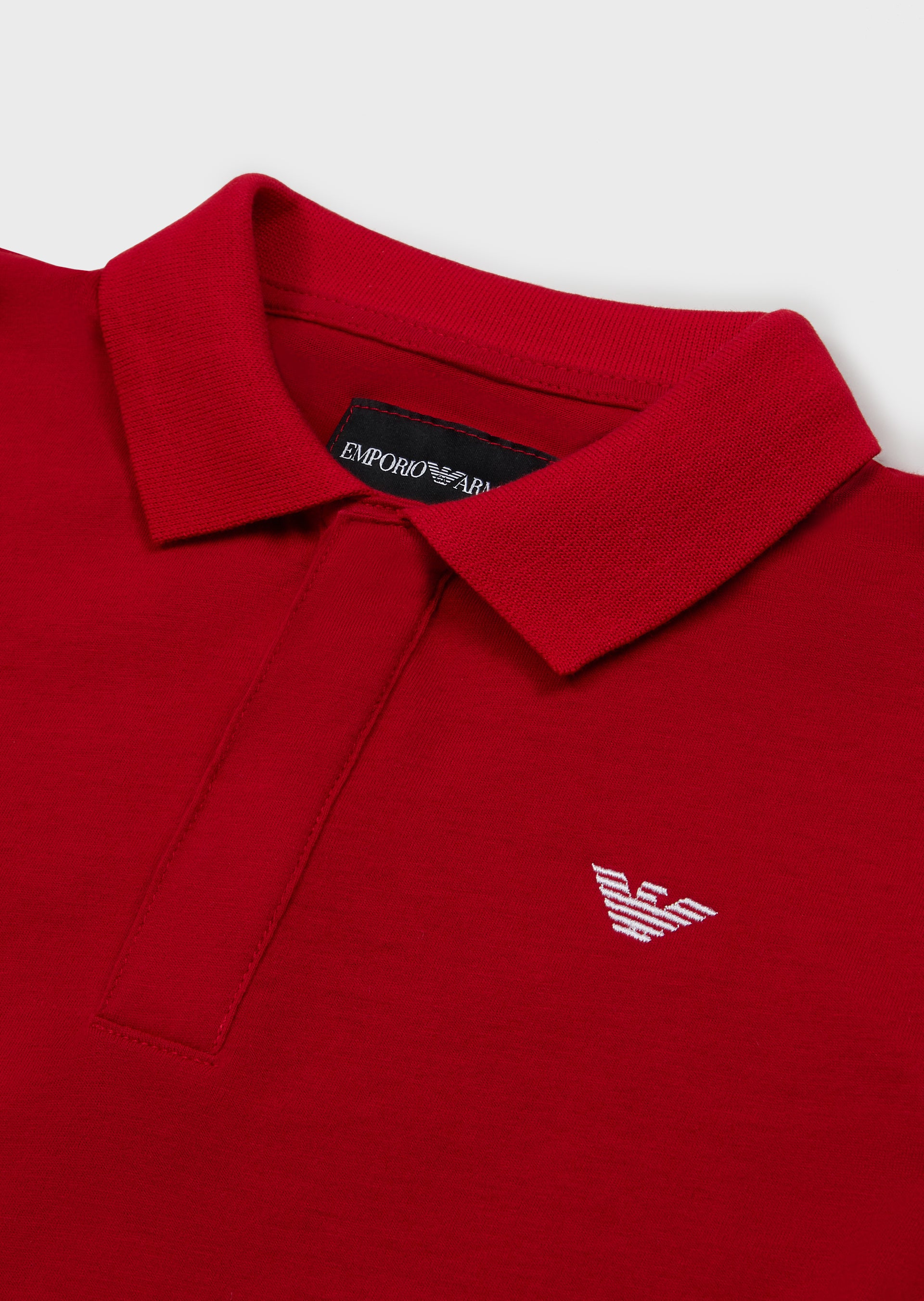 Boys Red Cotton Polo Shirt