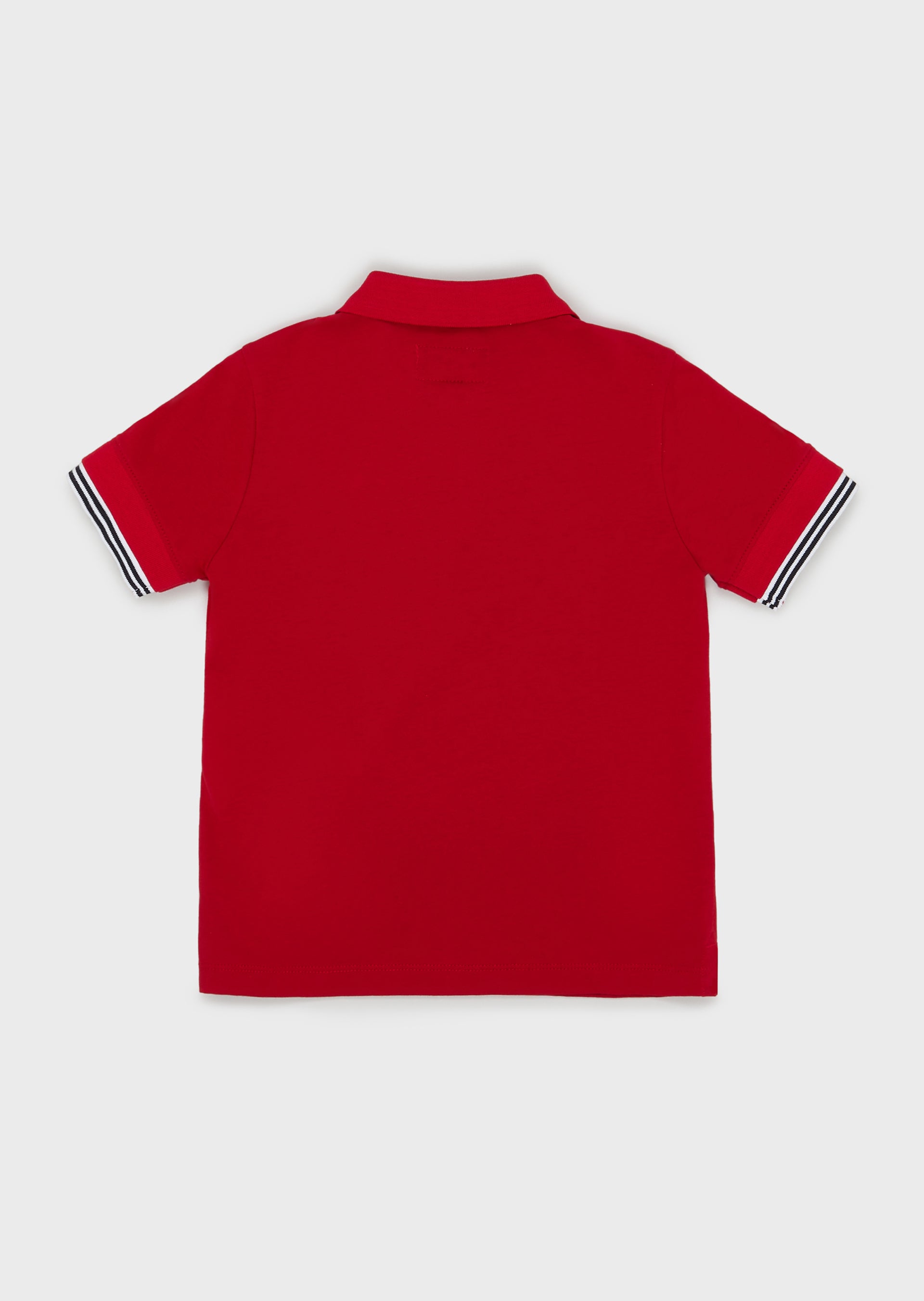 Boys Red Cotton Polo Shirt