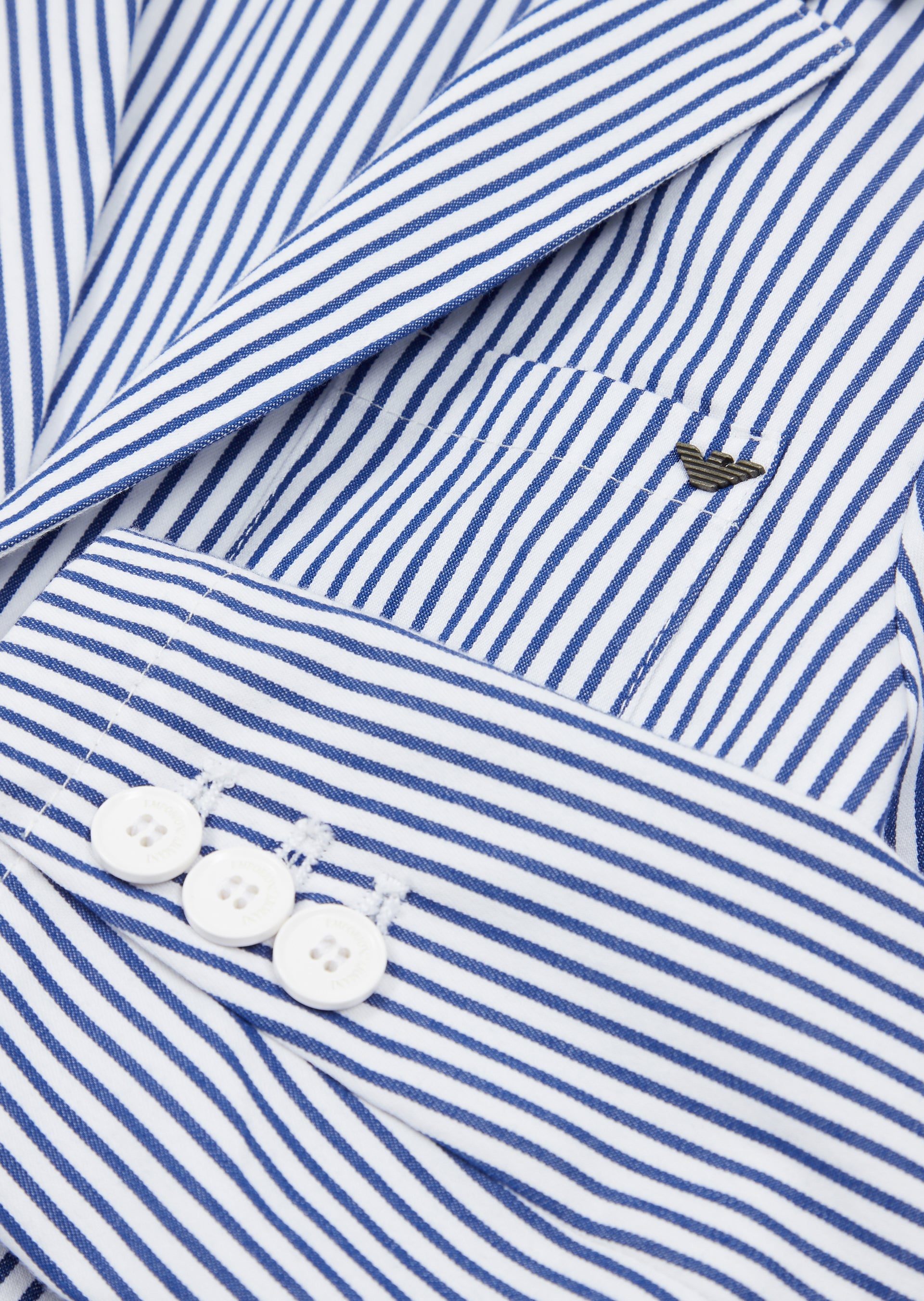 Boys Blue Striped Coat