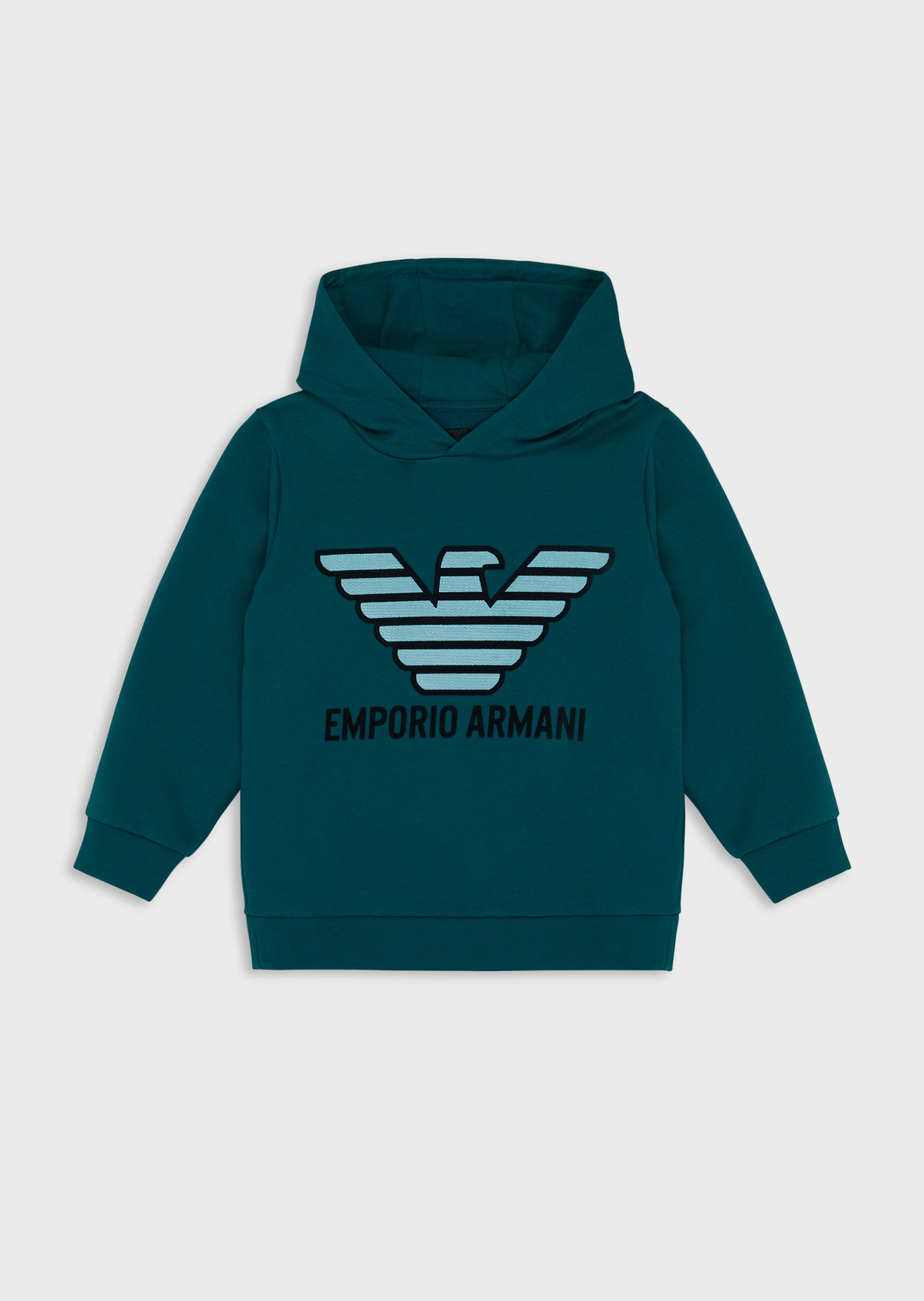 Boys Dark Green Logo Cotton Sweatshirt