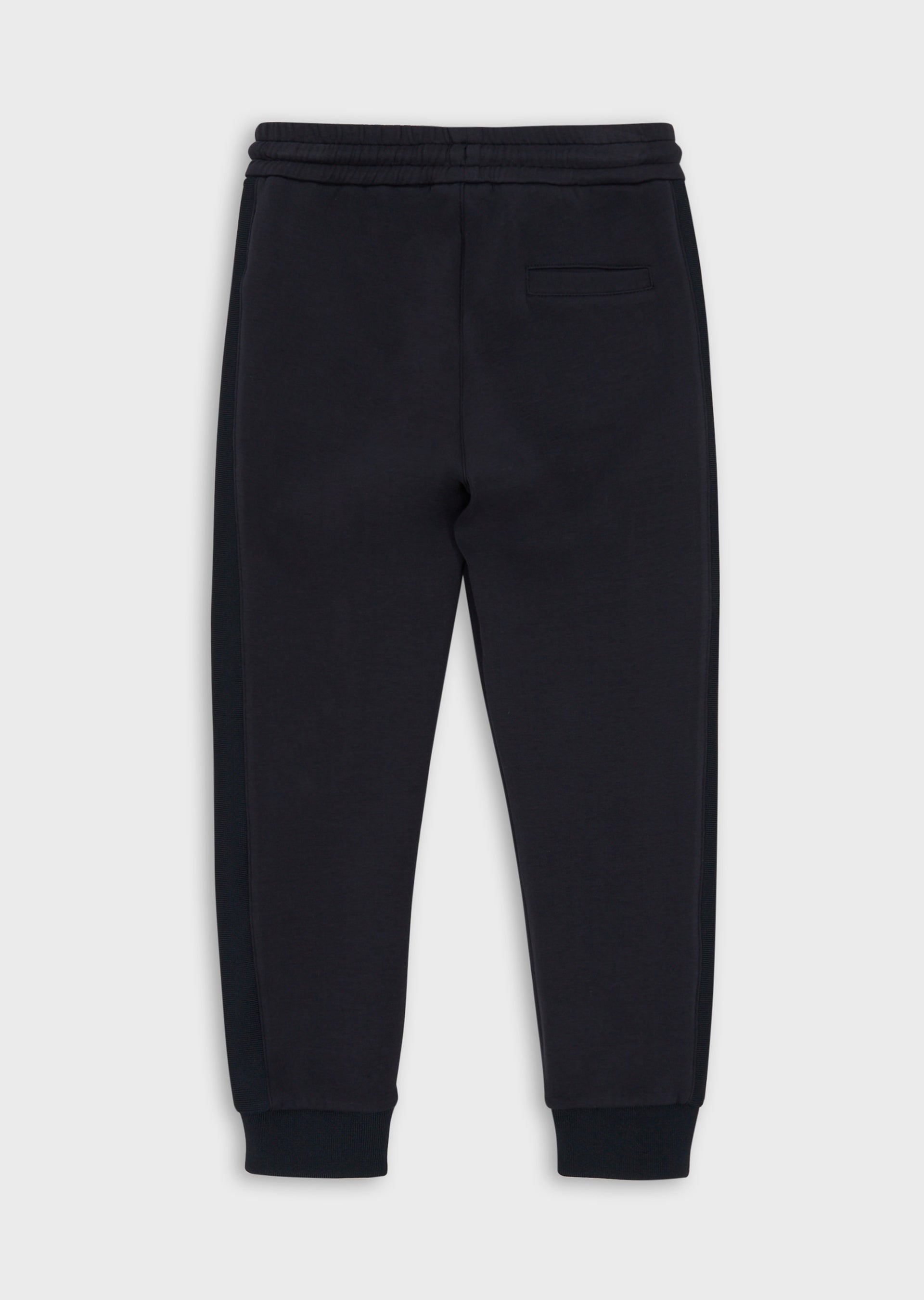 Boys Navy Logo Cotton Trousers