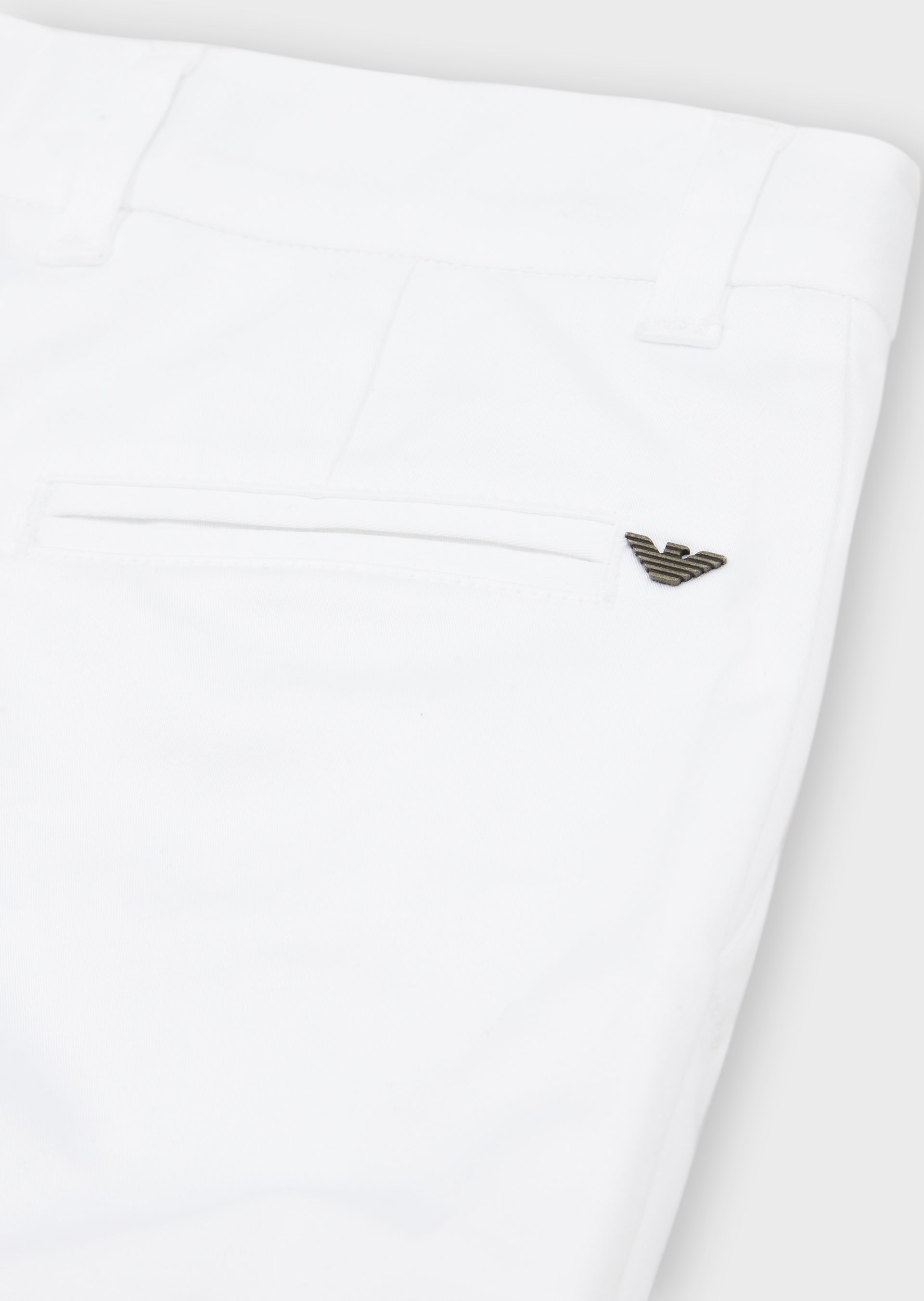 Boys White Cotton Trousers