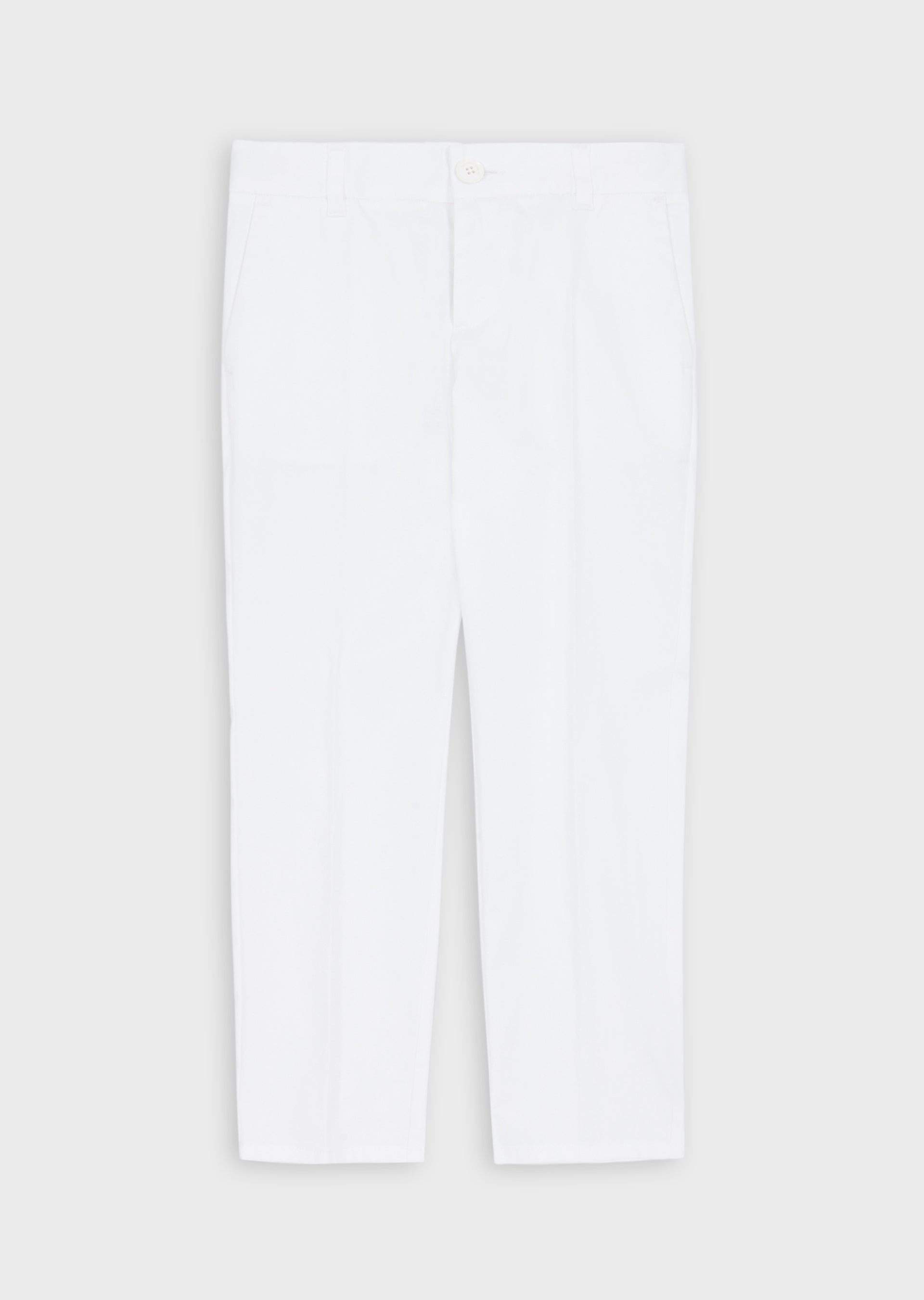 Boys White Cotton Trousers