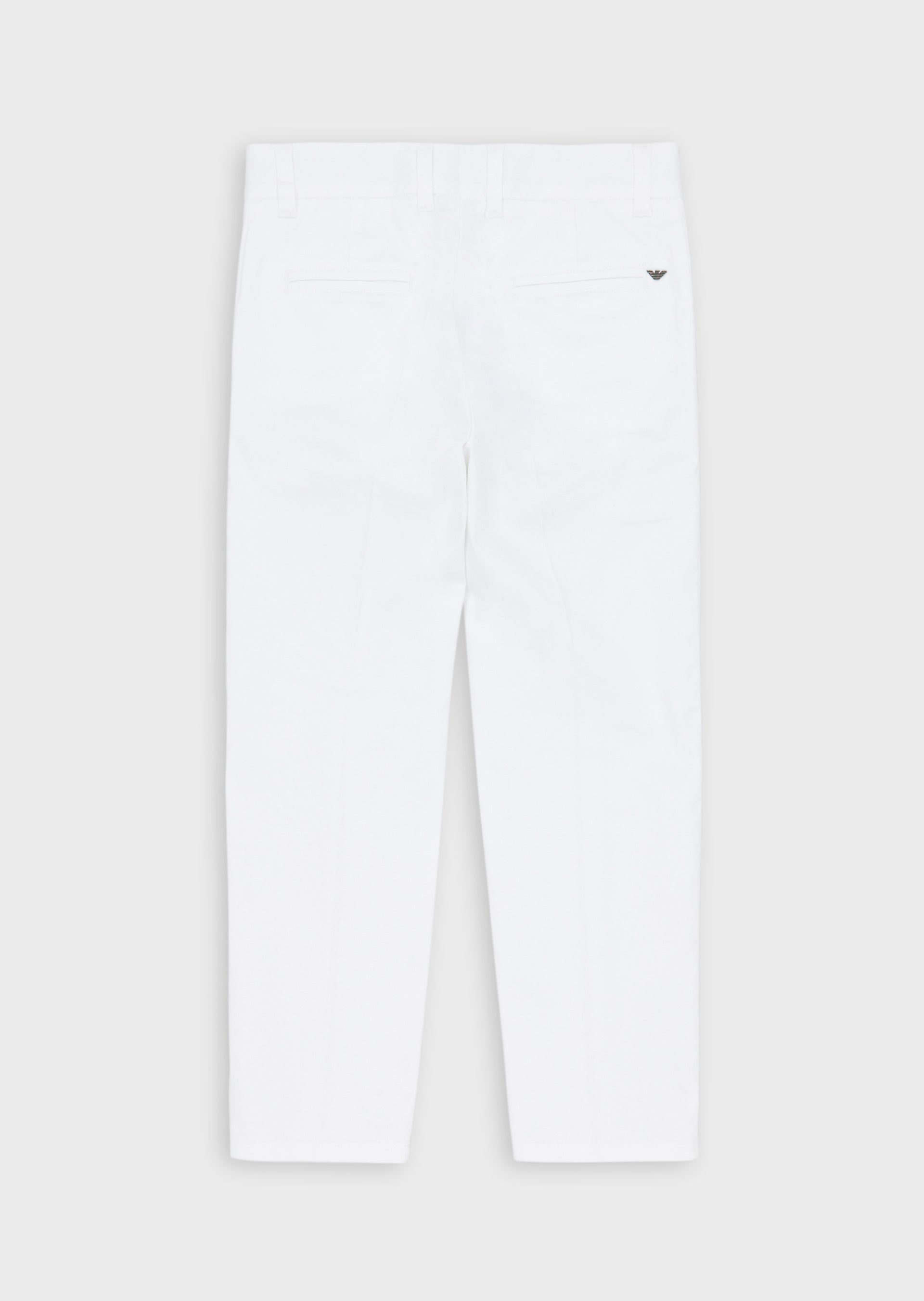 Boys White Cotton Trousers