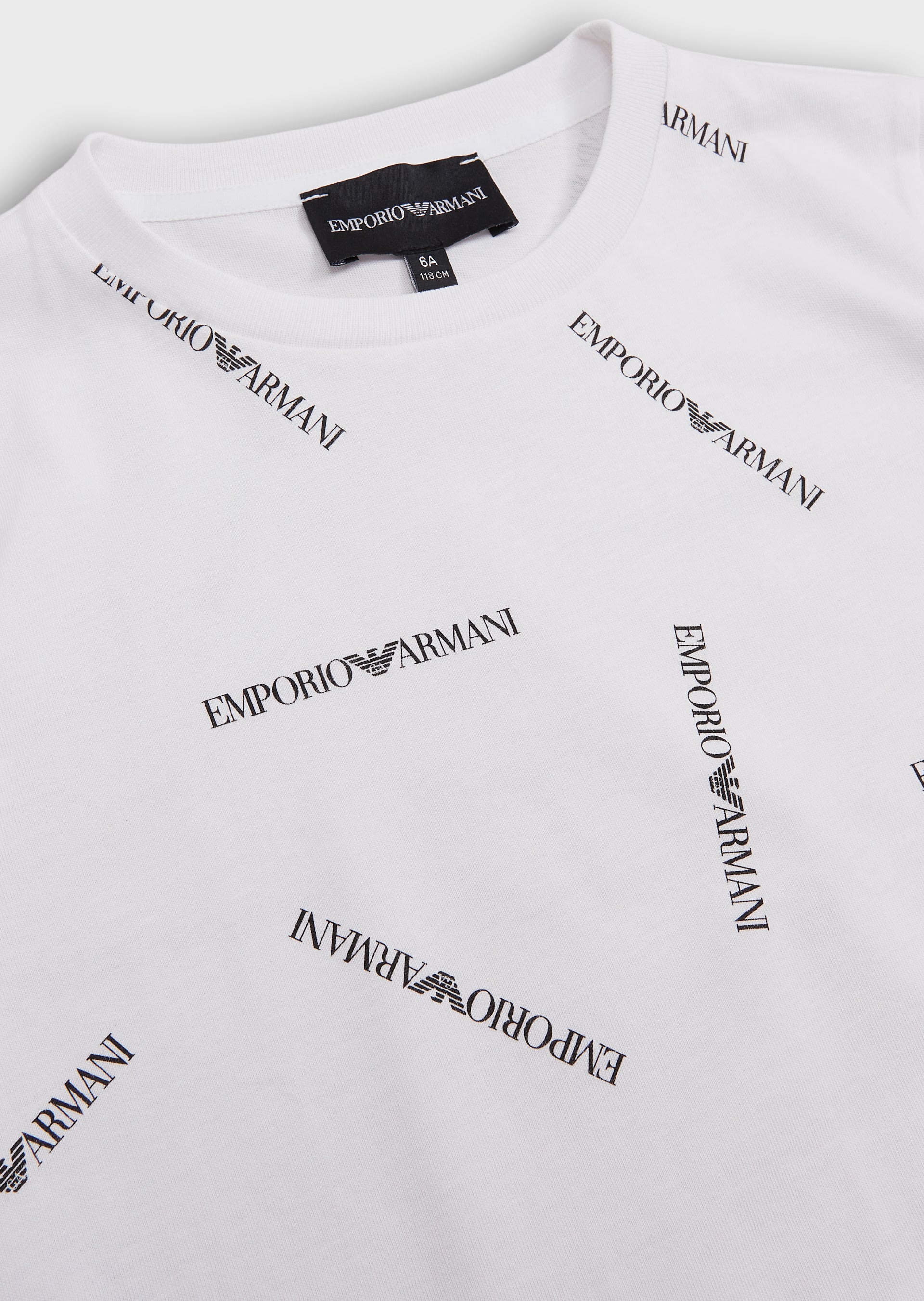 Boys White Logo Cotton T-shirt