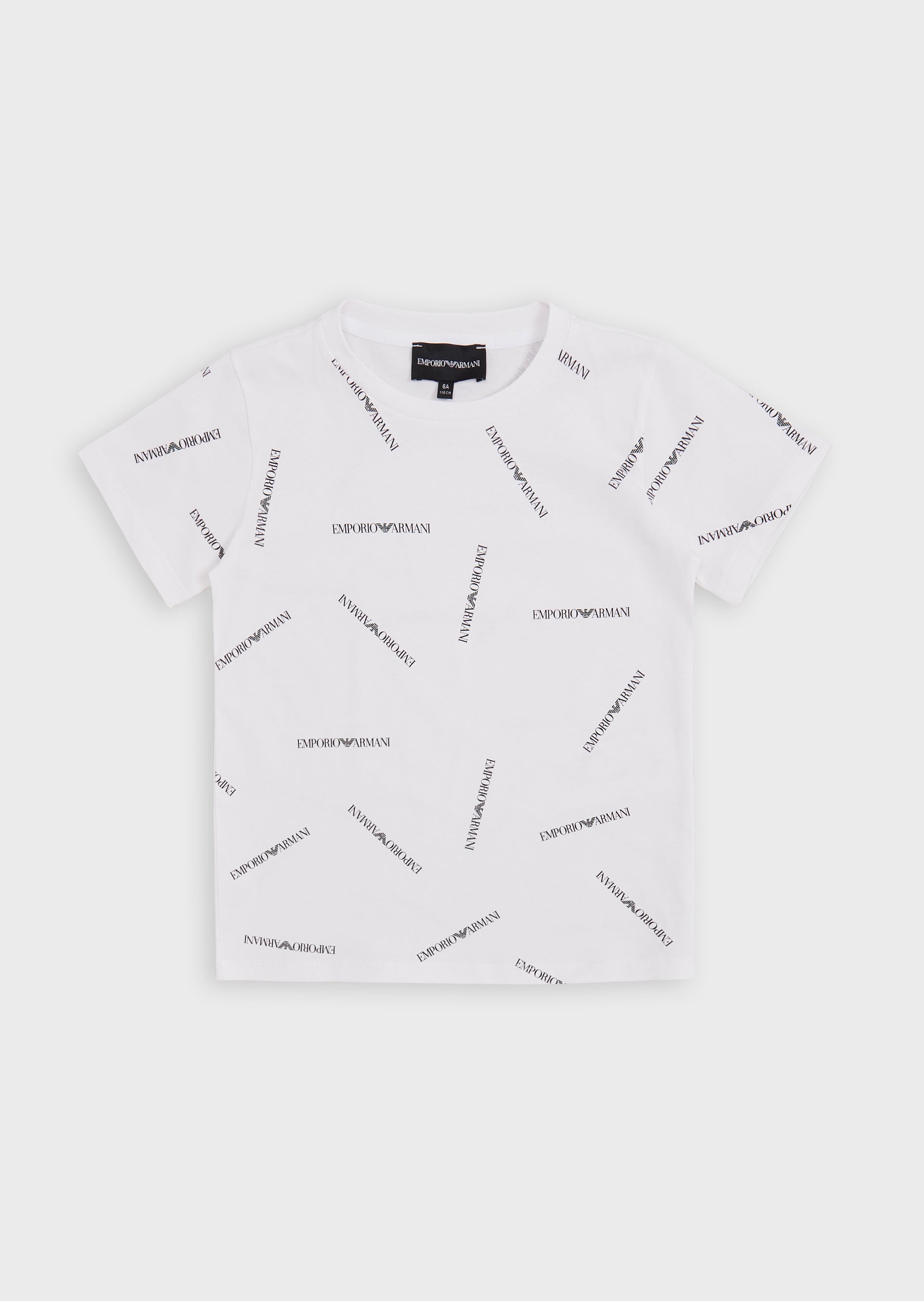 Boys White Logo Cotton T-shirt