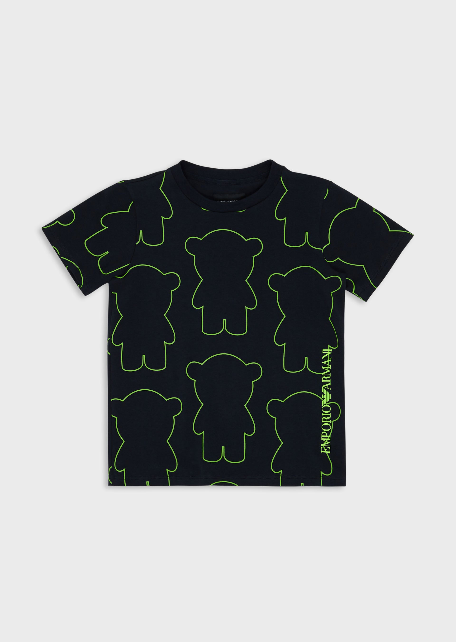 Boys Black Bear Cotton T-shirt