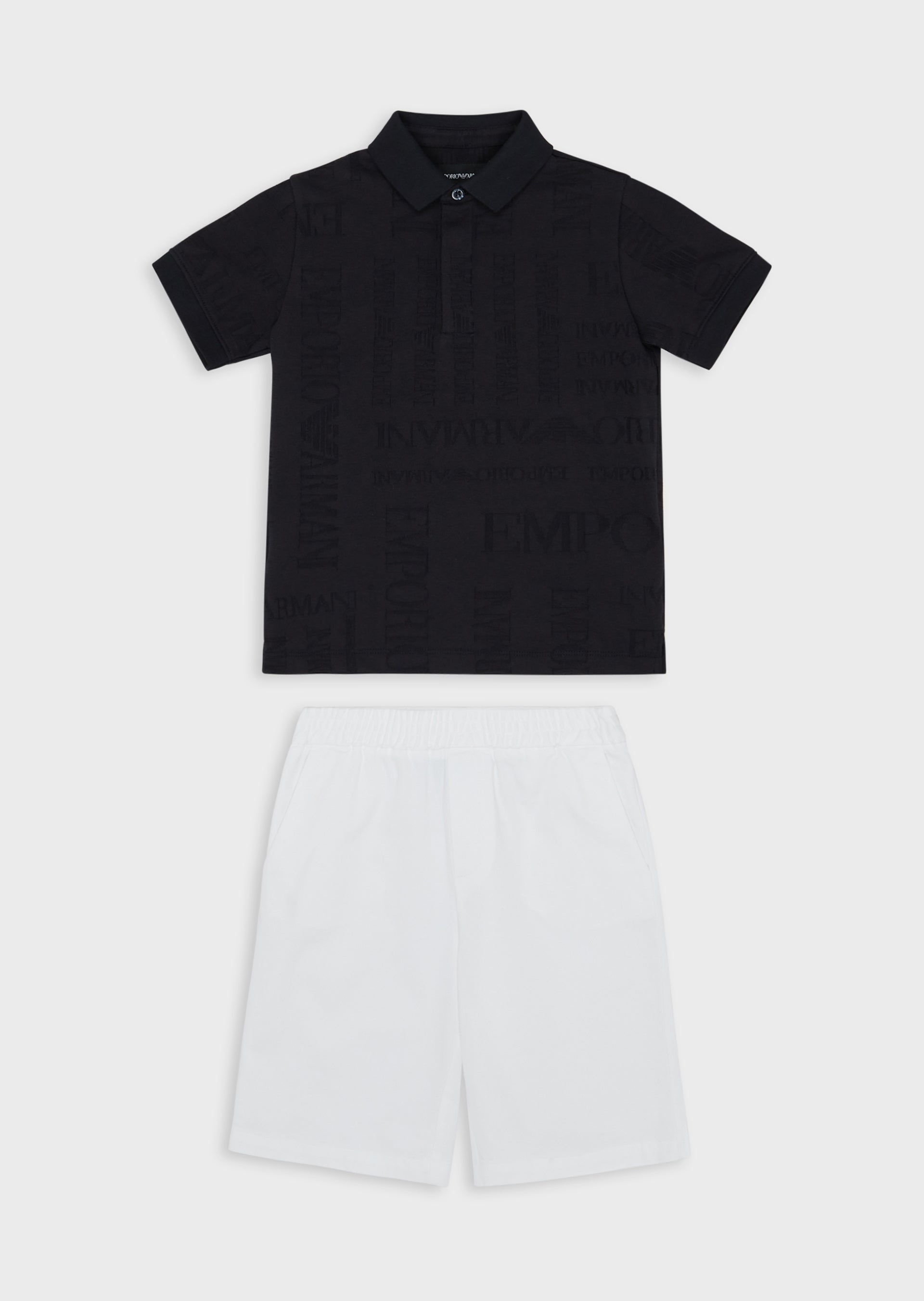 Boys Navy & White Cotton Set