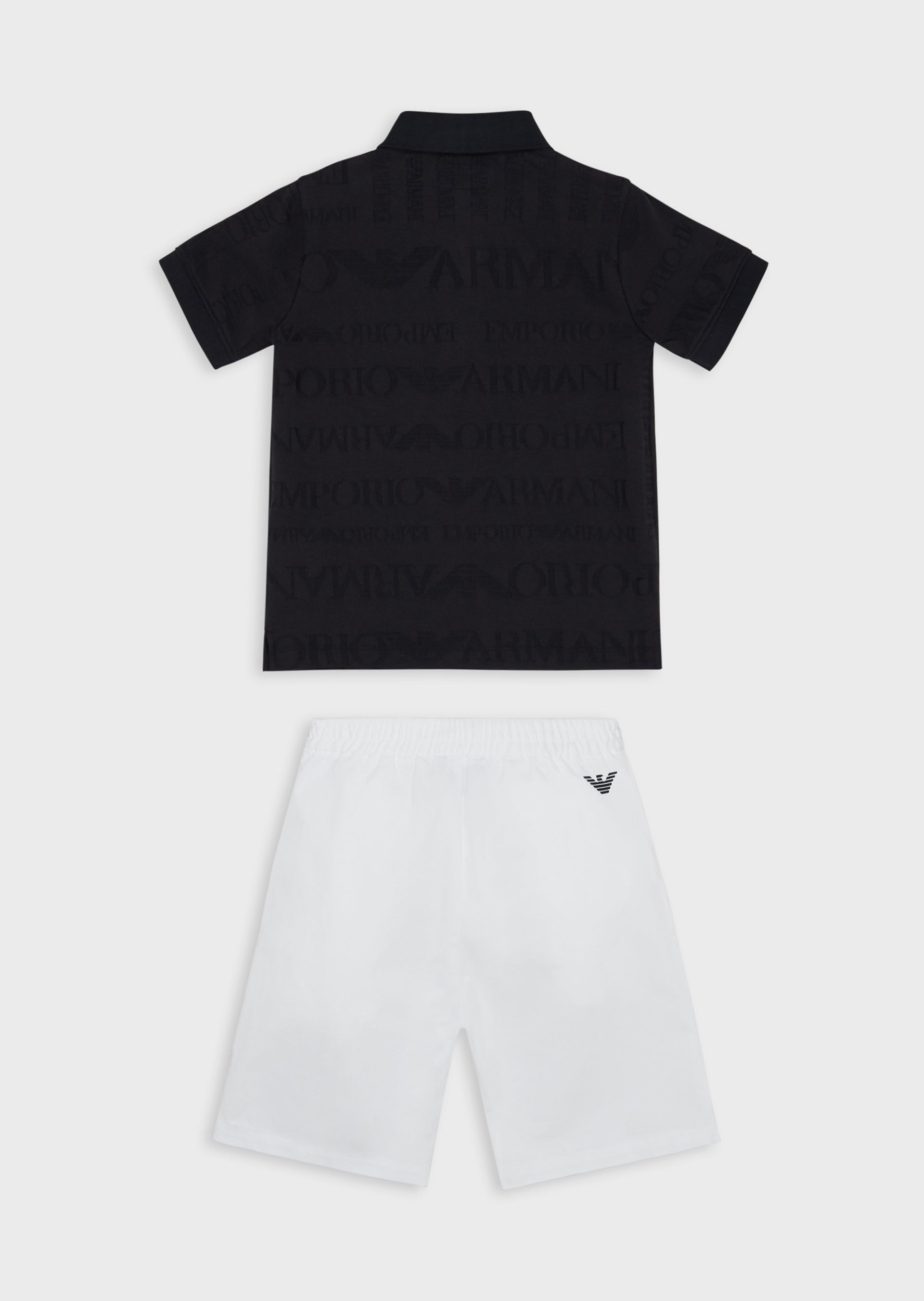 Boys Navy & White Cotton Set