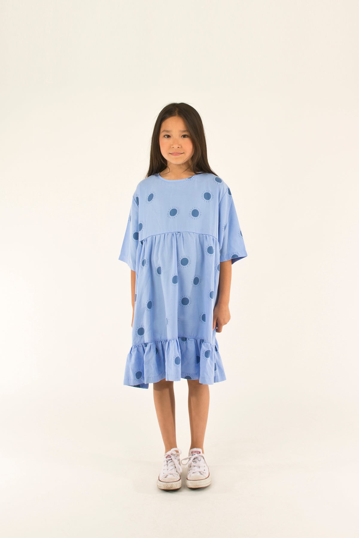 Girls Blue Sun Waist Dress