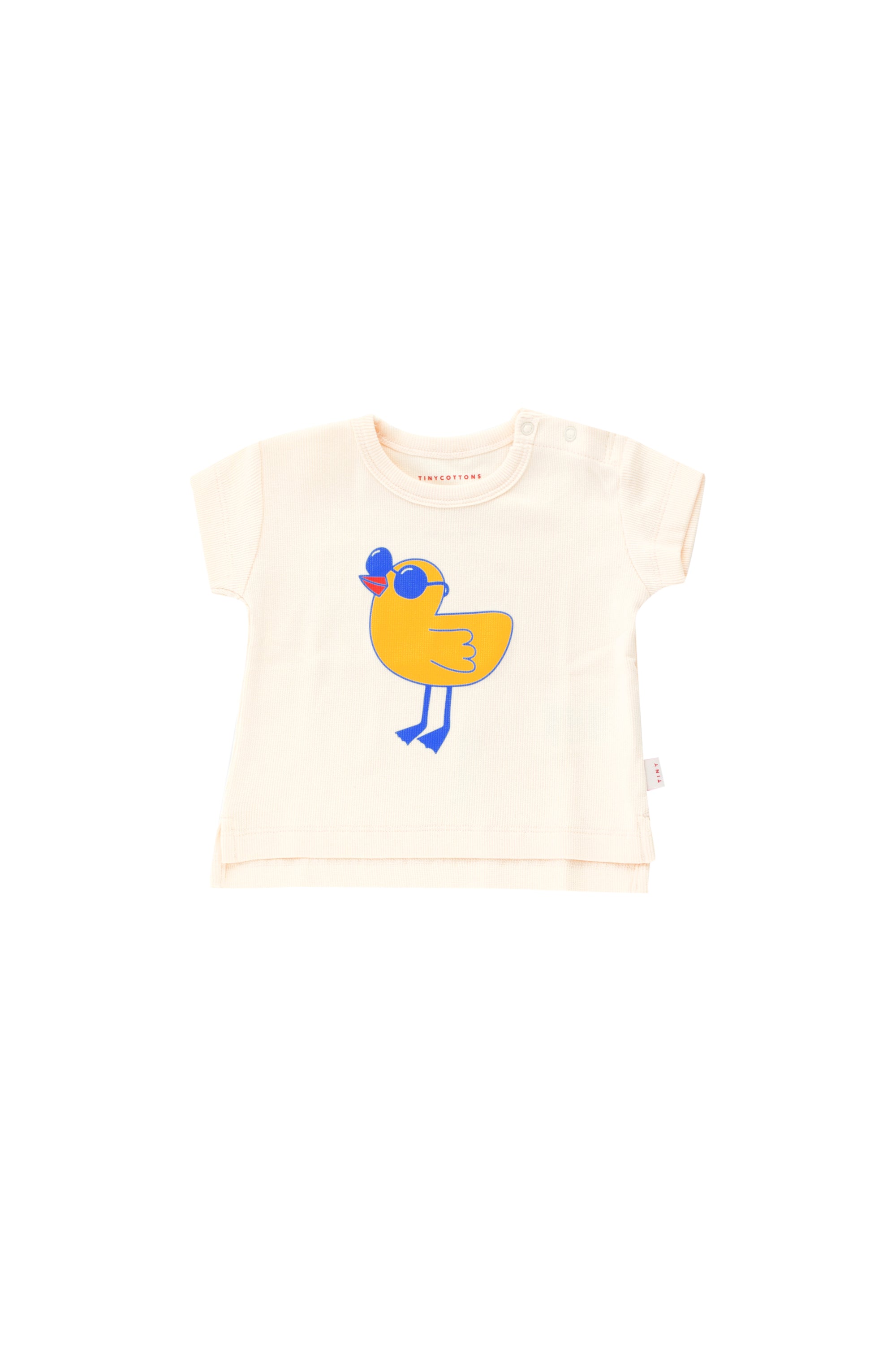 Baby Boys & Girls Cream Printing Cotton T-Shirt