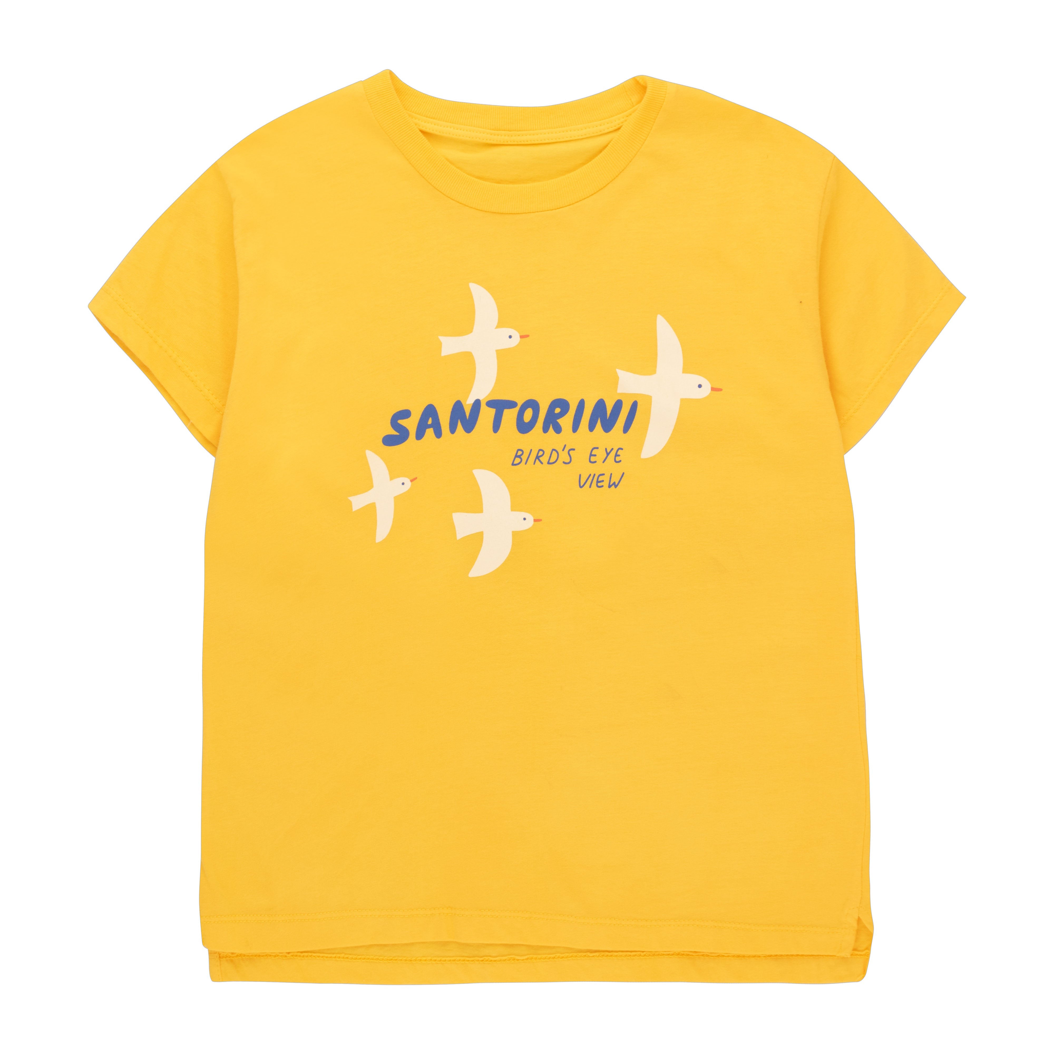 Boys & Girls Yellow Printed Cotton T-Shirt