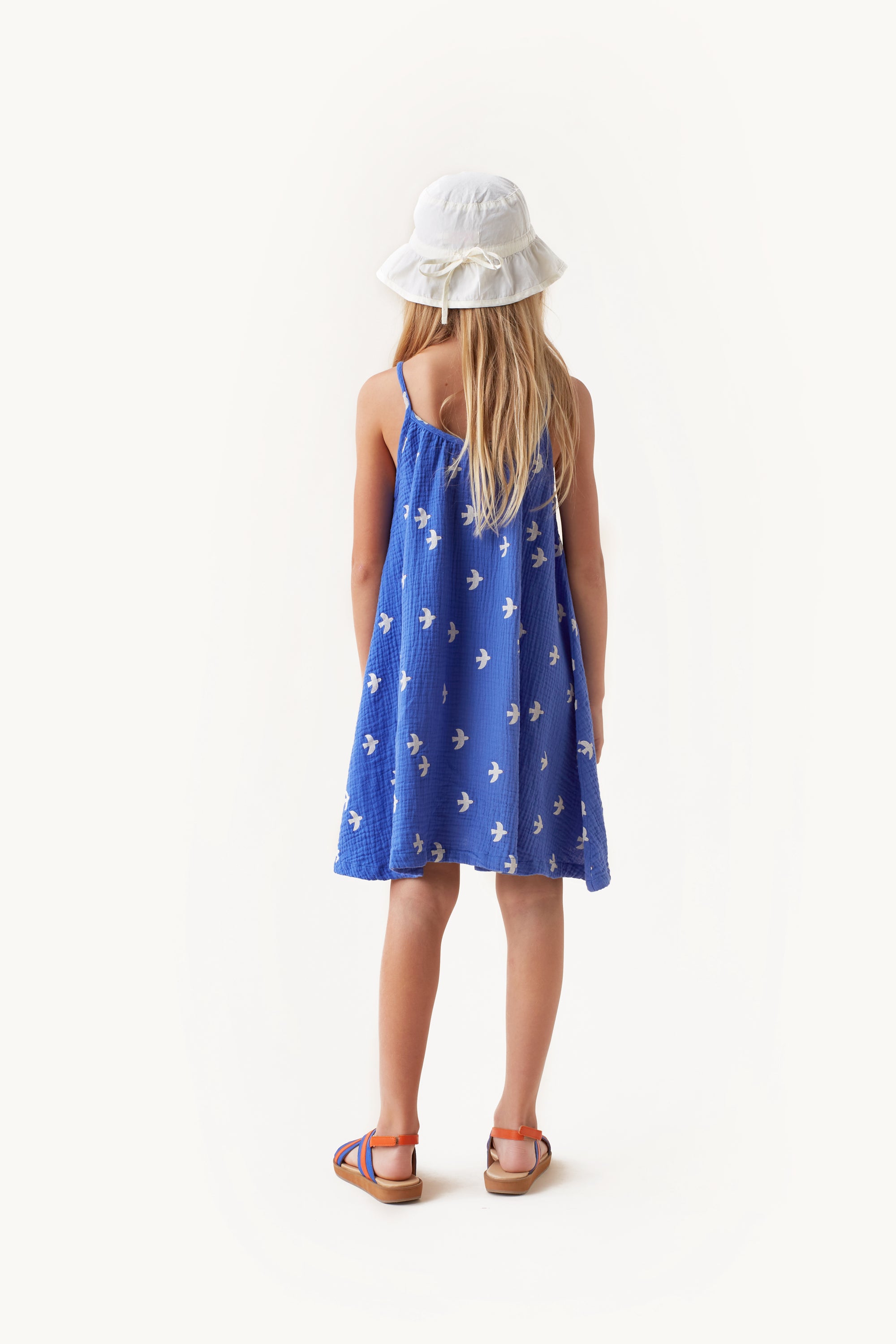Girls Blue Cotton Dress