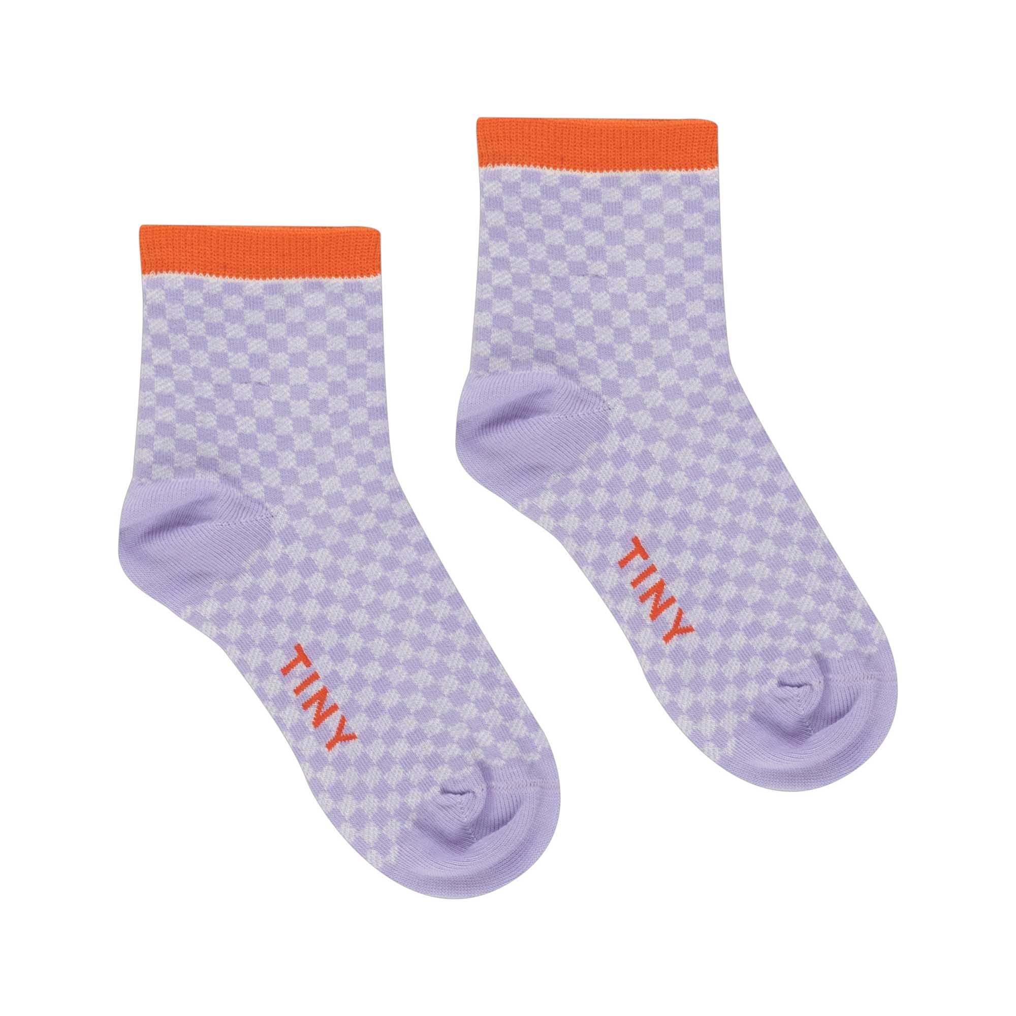 Girls Purple Logo Cotton Socks