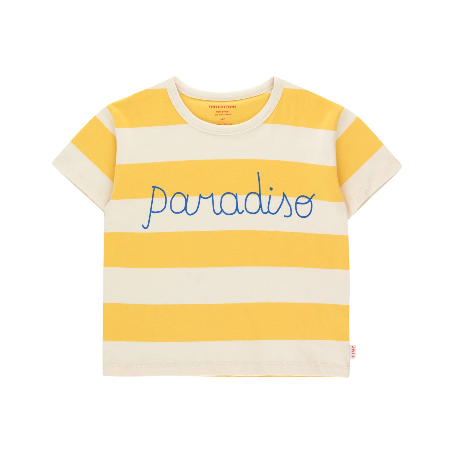 Boys & Girls Yellow Stripes Cotton T-Shirt
