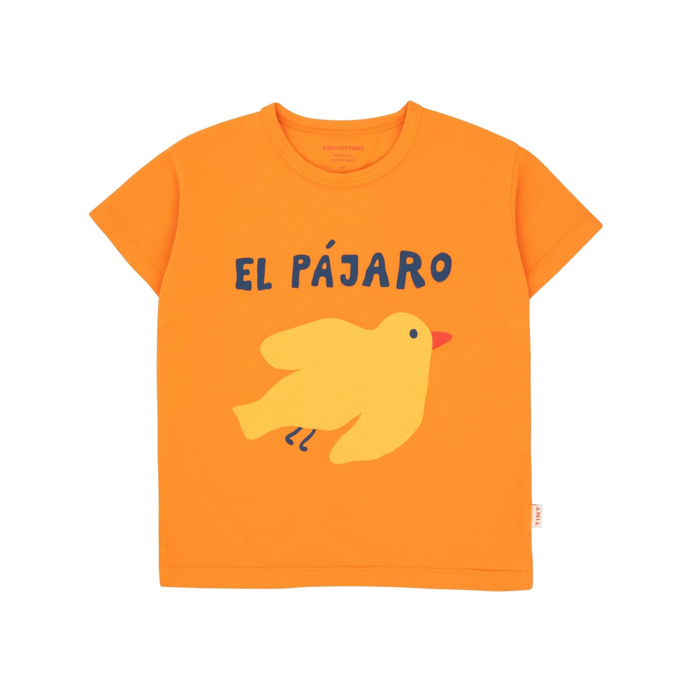 Boys & Girls Orange Printed Cotton T-Shirt