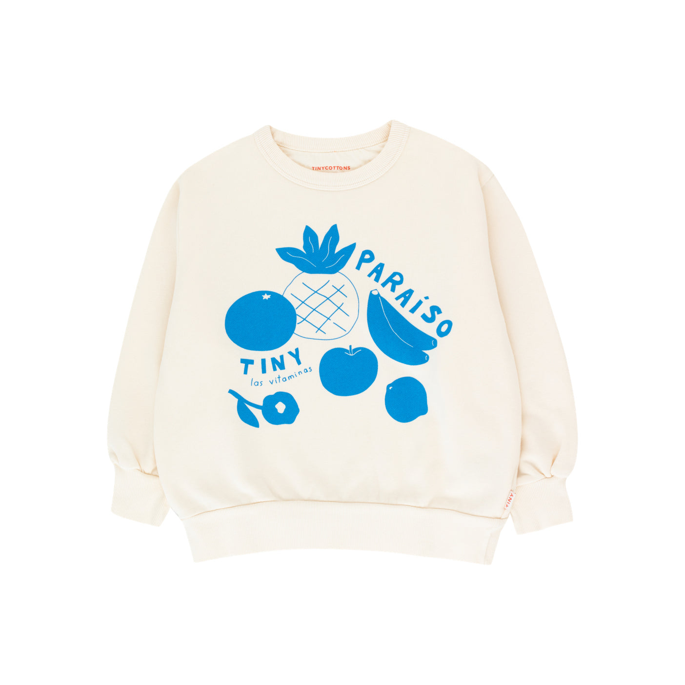 Boys & Girls White Printed Cotton Sweatshirt