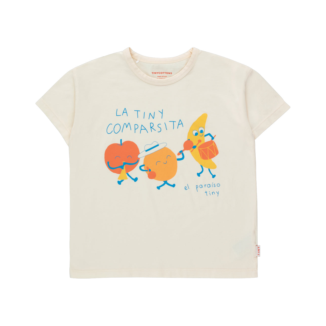 Boys & Girls White Printed Cotton T-Shirt