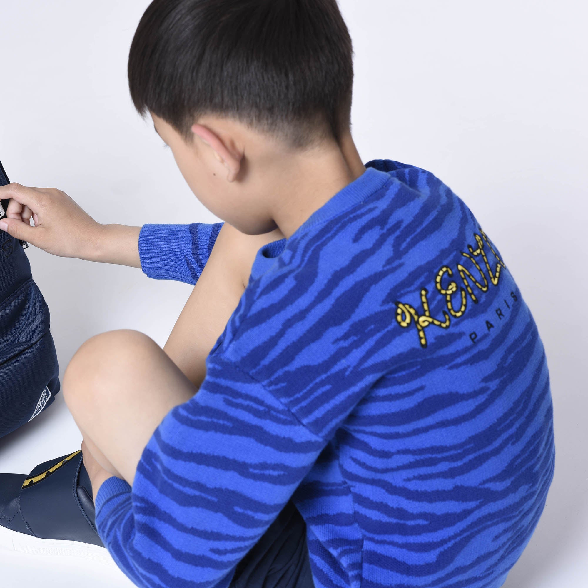 Boys Blue Cotton Sweater