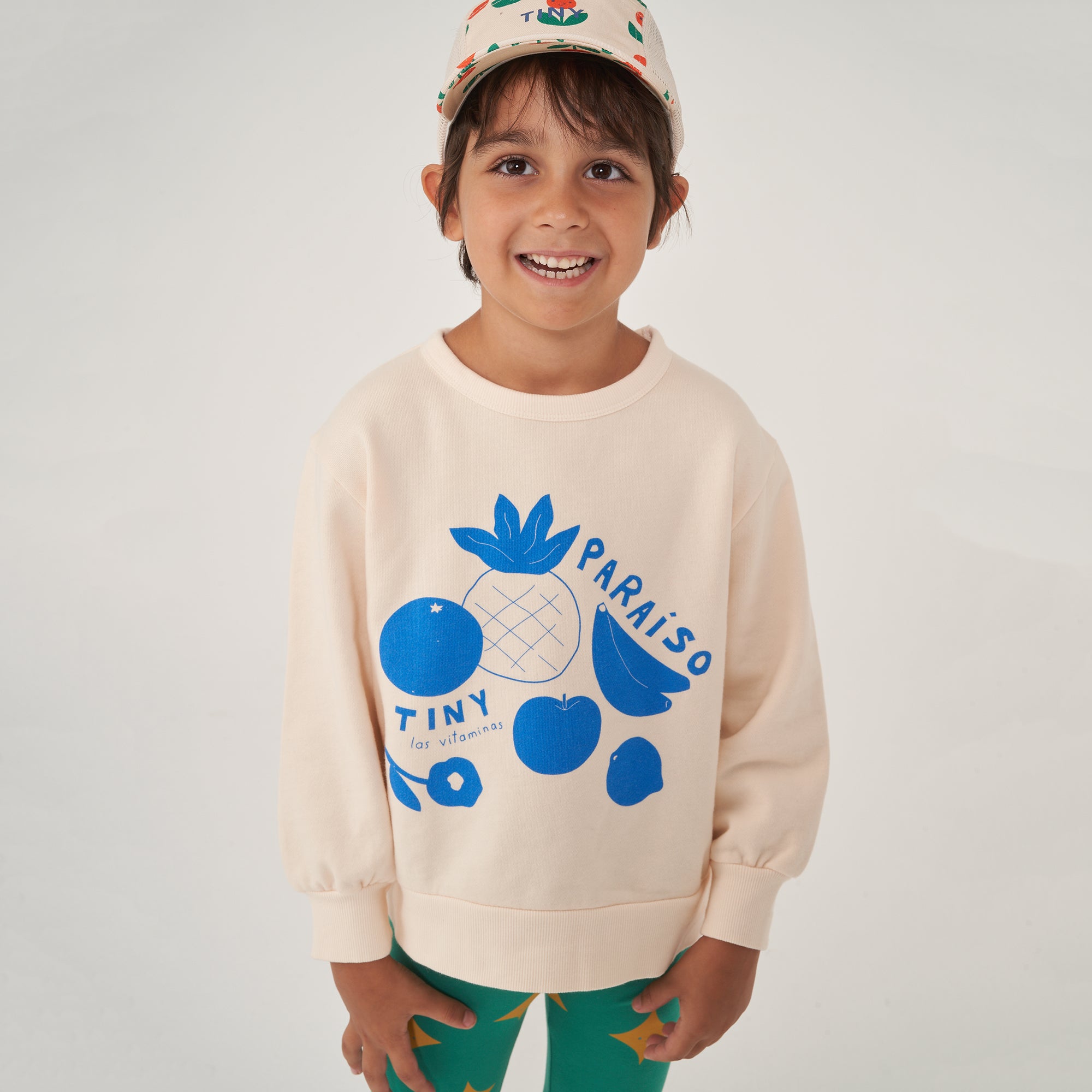 Boys & Girls White Printed Cotton Sweatshirt