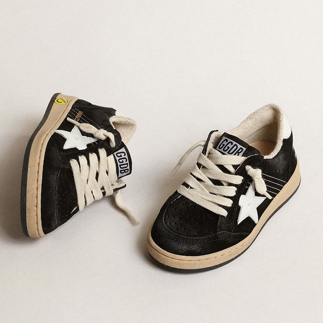 Boys & Girls Black Star Shoes