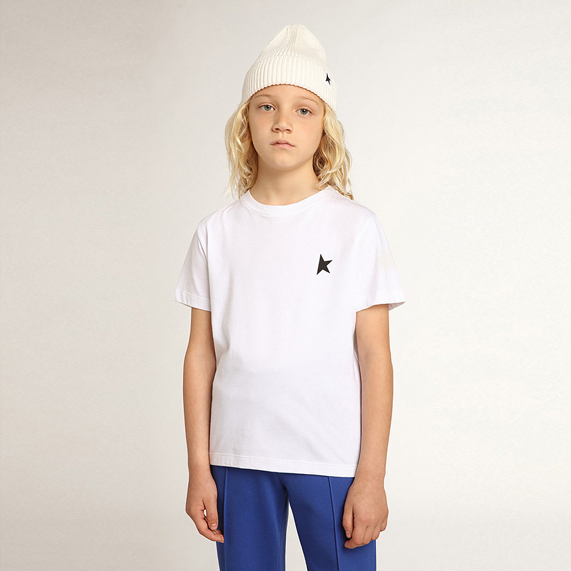 Boys & Girls White Cotton T-Shirt