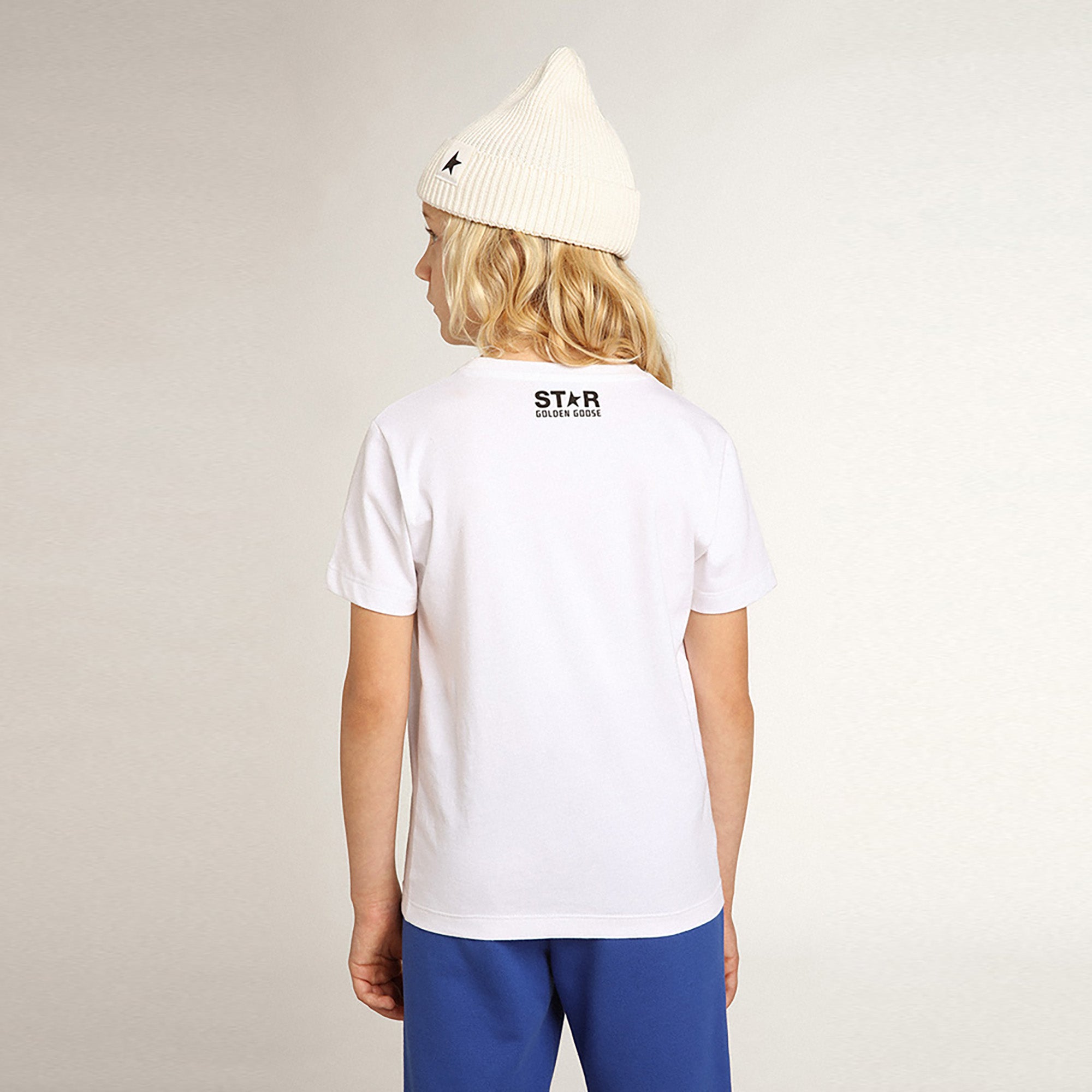 Boys & Girls White Cotton T-Shirt