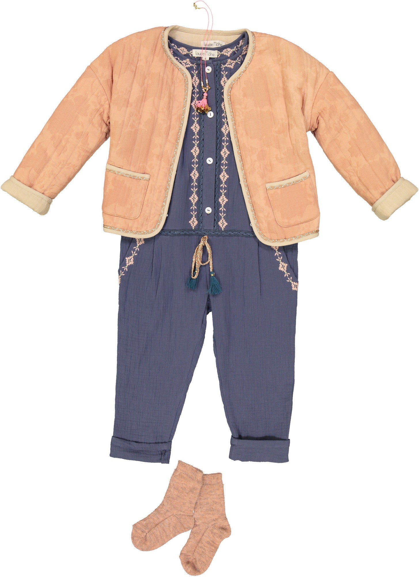 Girl Pink Tassel 'Surat' Necklace - CÉMAROSE | Children's Fashion Store - 3