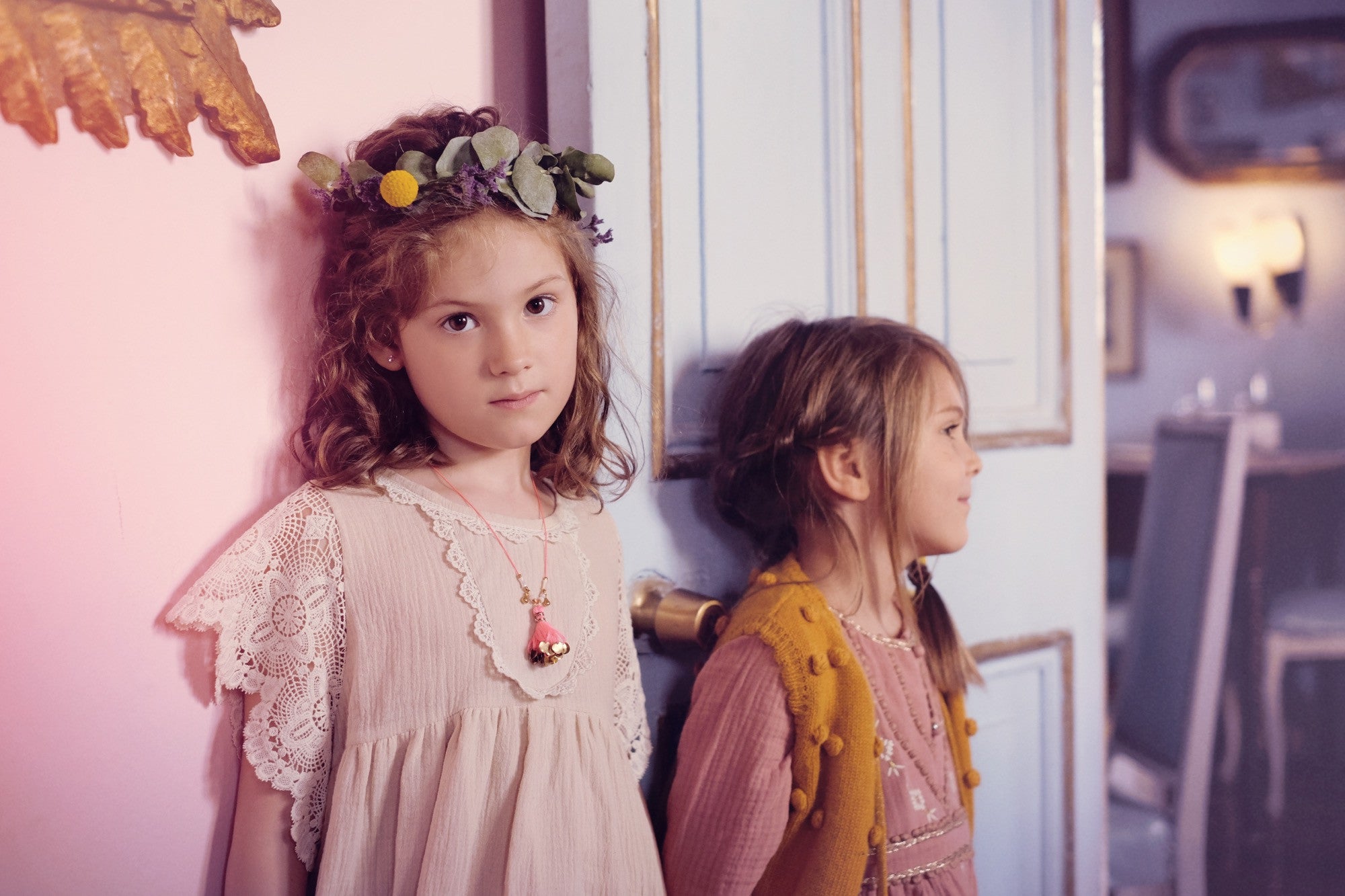 Girl Pink Tassel 'Surat' Necklace - CÉMAROSE | Children's Fashion Store - 2