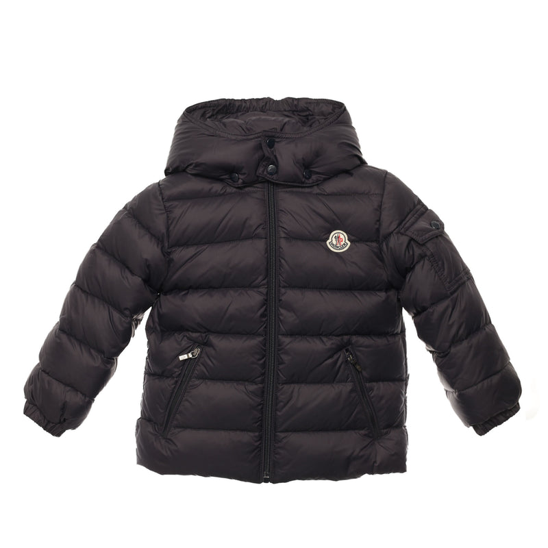 Baby Navy Blue Hooded 'Jules' Padded Down Jacket - CÉMAROSE | Children's Fashion Store - 1