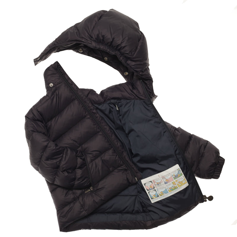 Baby Navy Blue Hooded 'Jules' Padded Down Jacket - CÉMAROSE | Children's Fashion Store - 3