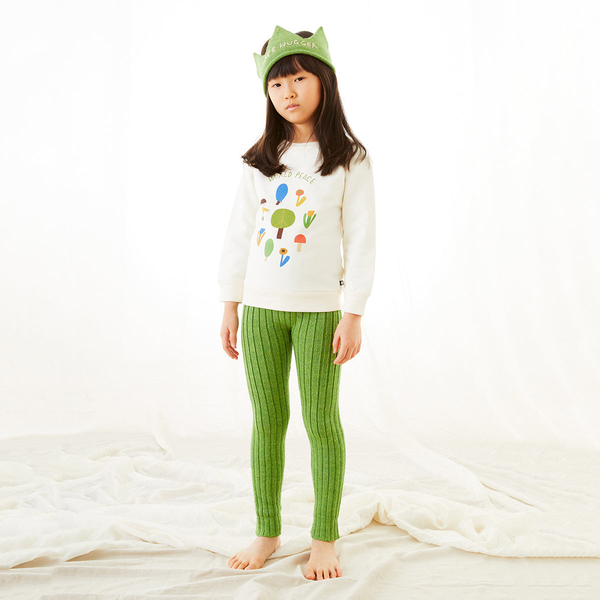 Boys & Girls White Printed Cotton T-Shirt