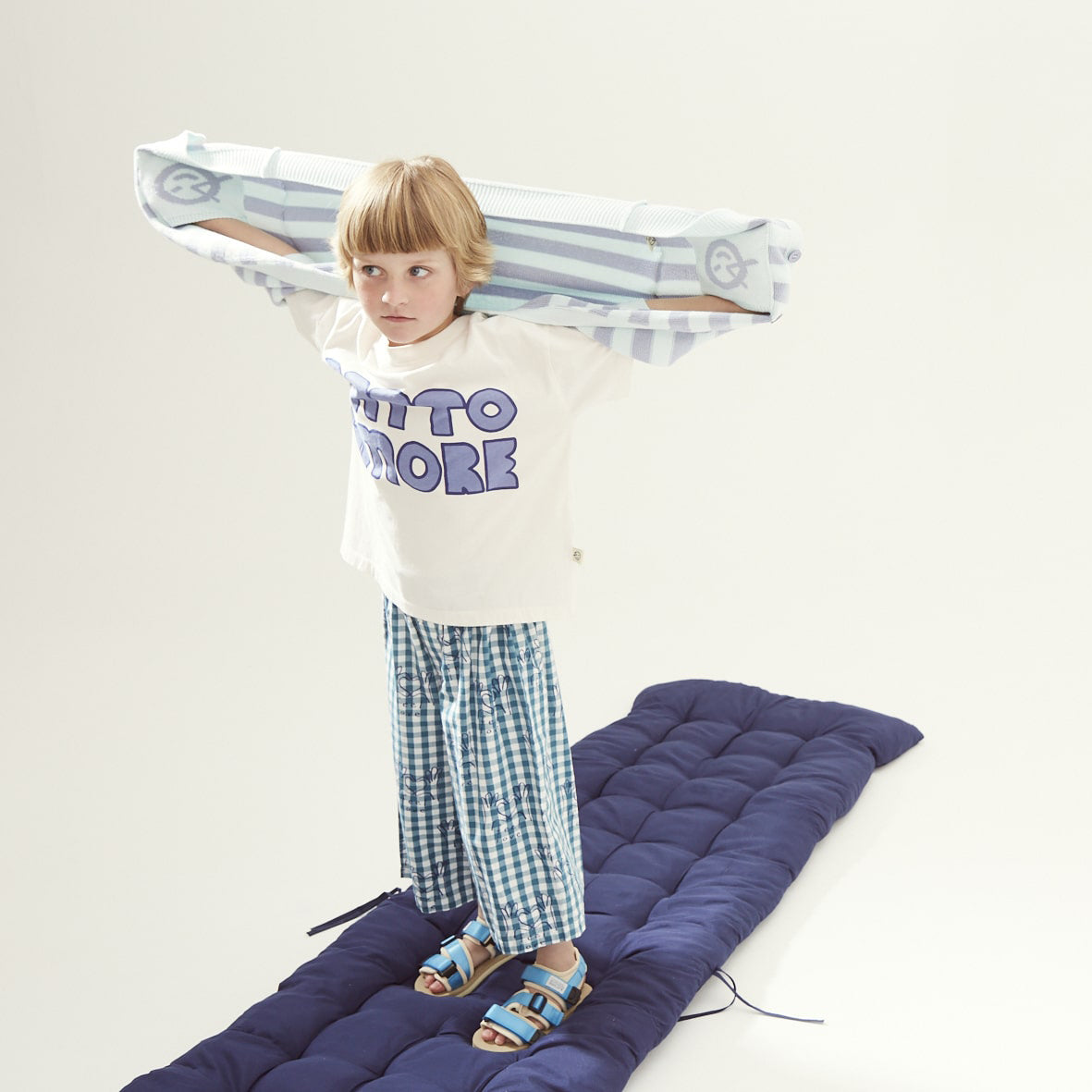 Girls Green Check Cotton Trousers