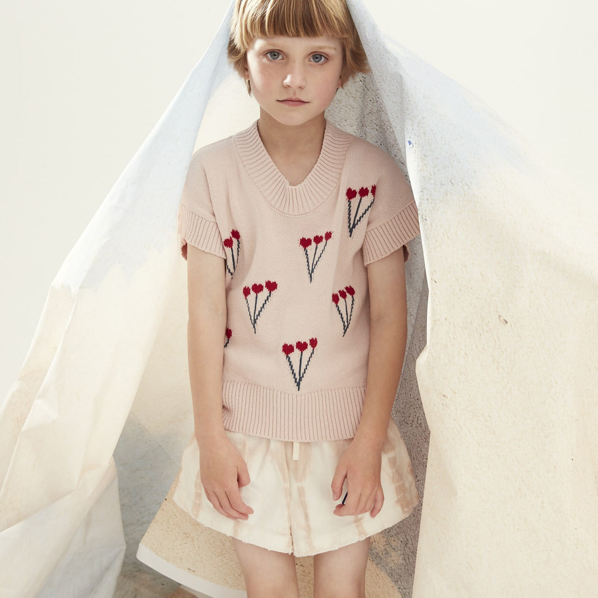 Boys & Girls Pink Tie Dye Cotton Shorts