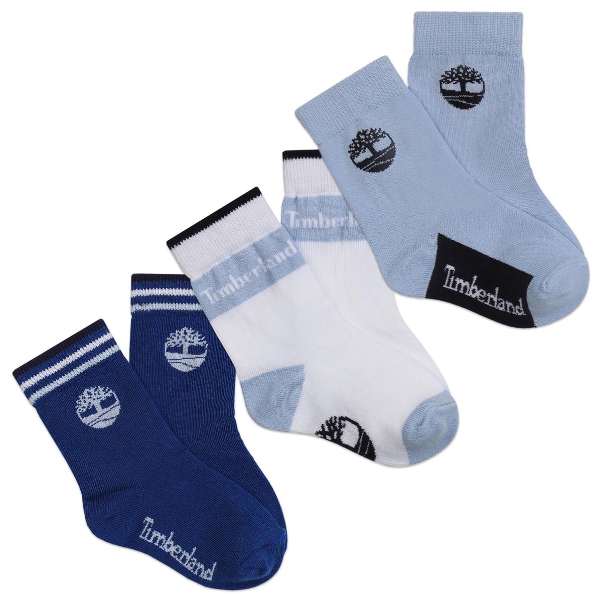 Baby Boys & Girls Blue Socks(3 Pack)