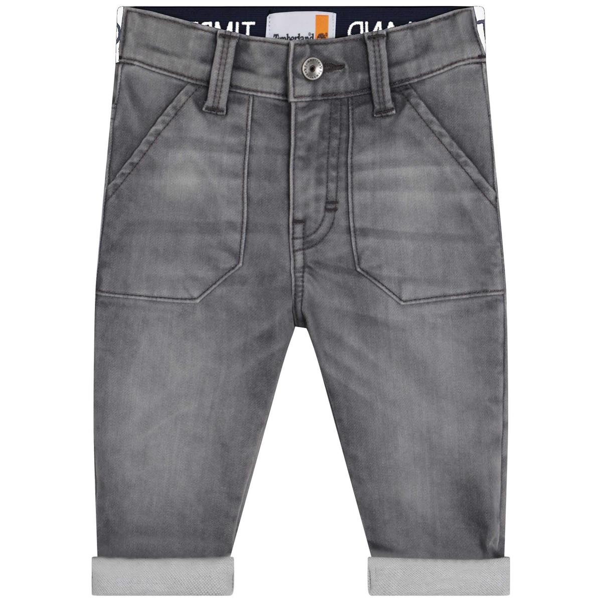 Baby Boys & Girls Grey Denim Trousers