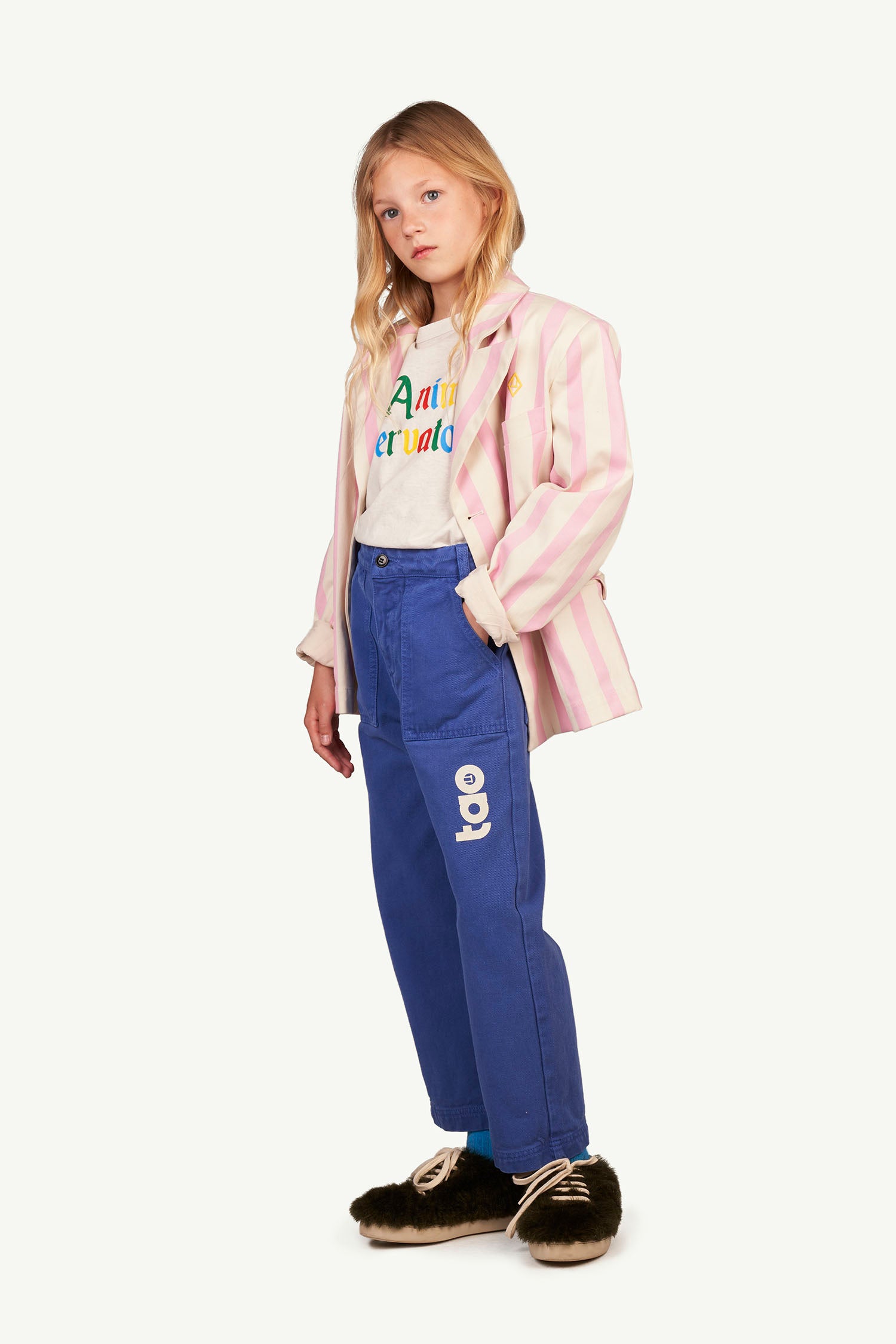 Boys & Girls Blue Logo Trousers