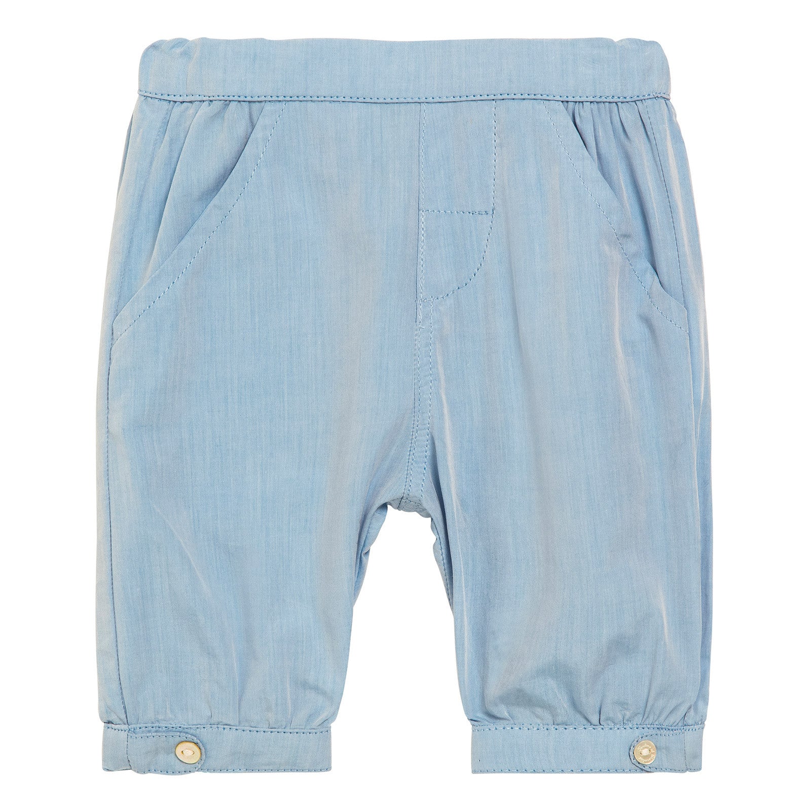 Baby Boys Light Blue Cotton Slim Fit Trousers - CÉMAROSE | Children's Fashion Store
