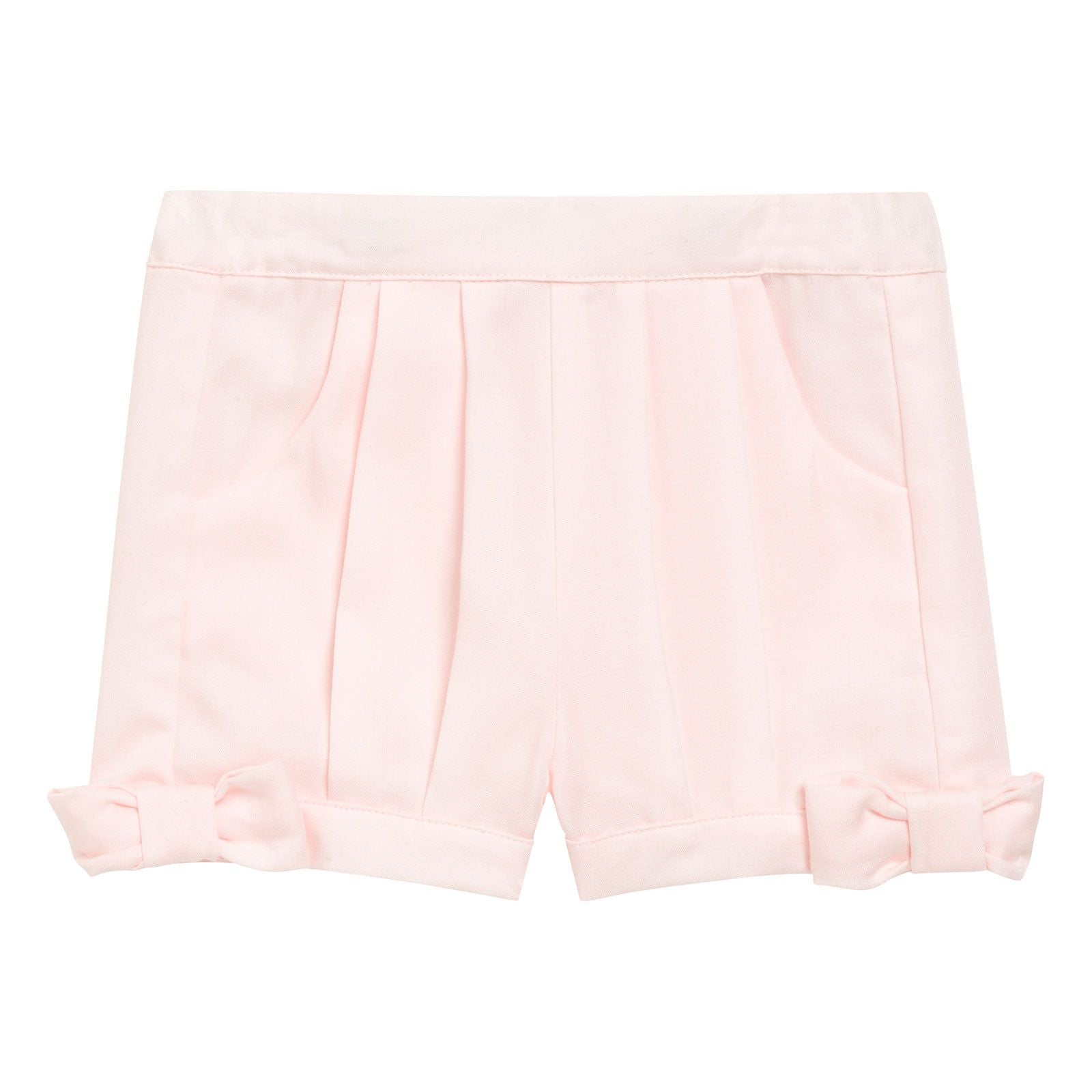 Baby Girls Light Pink Bow Trims Cuffs Shorts - CÉMAROSE | Children's Fashion Store