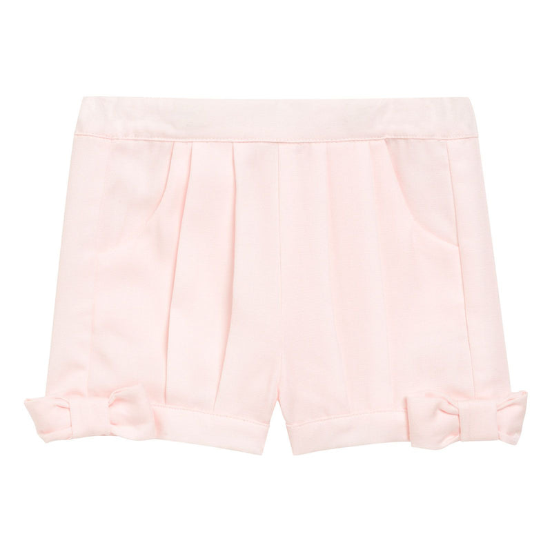 Baby Girls Light Pink Bow Trims Cuffs Shorts - CÉMAROSE | Children's Fashion Store
